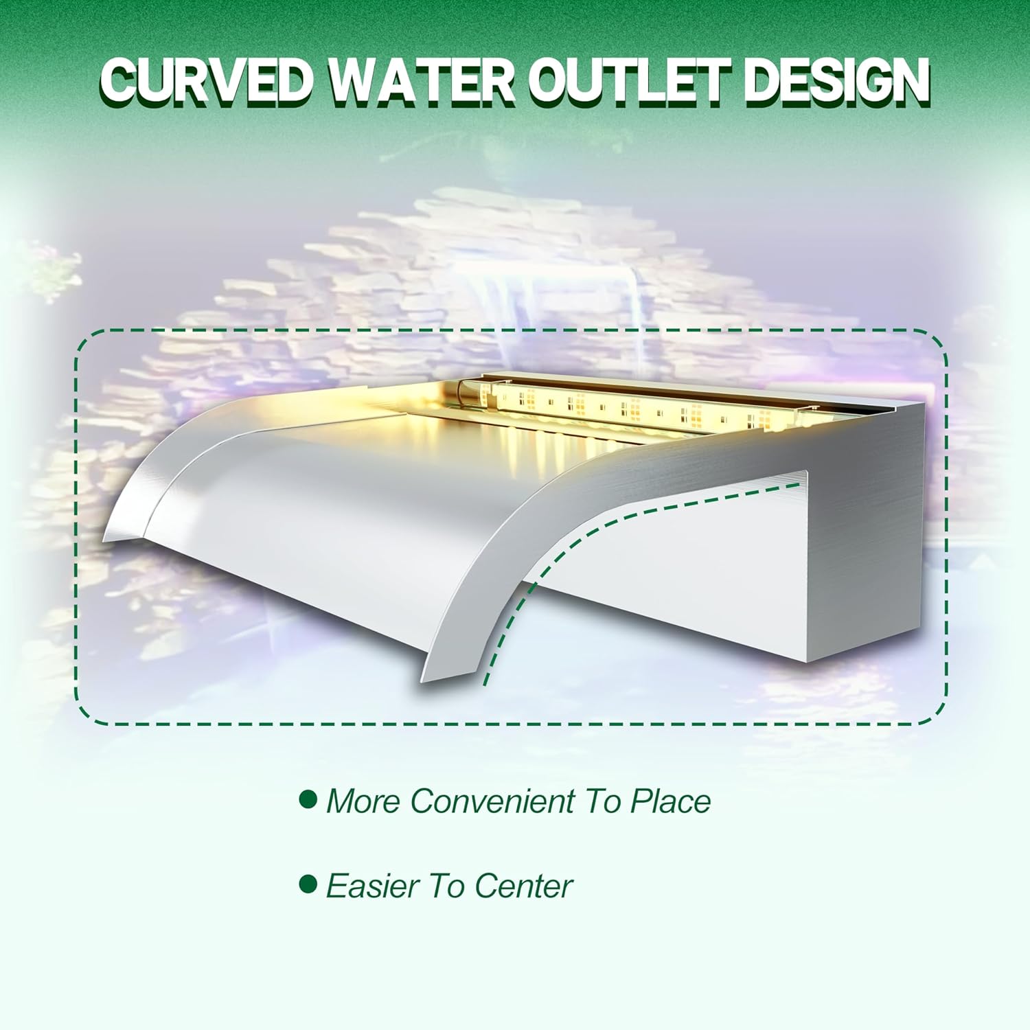 Longrun 90 cm in acciaio inox curvo - immagine 6