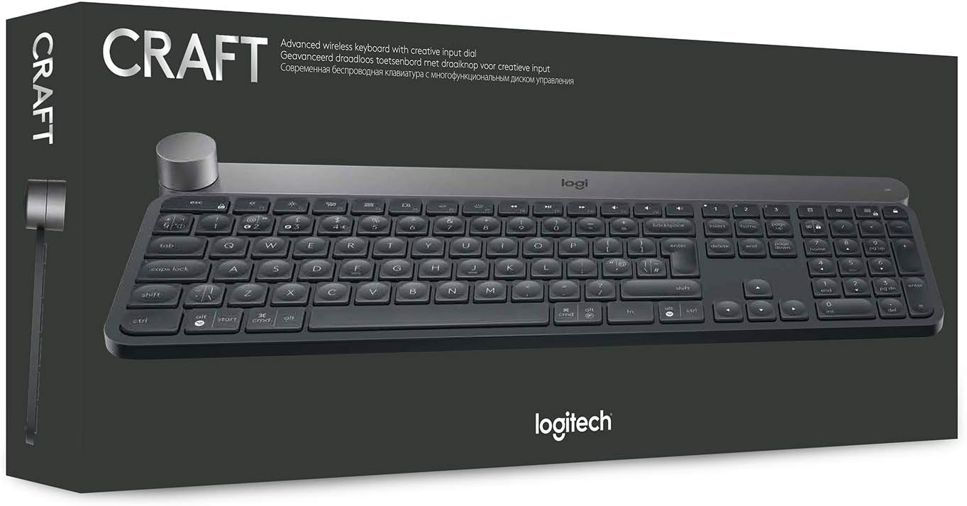 Logitech Craft Tastiera Wireless con Pulsante Girevole, Nero - immagine 7