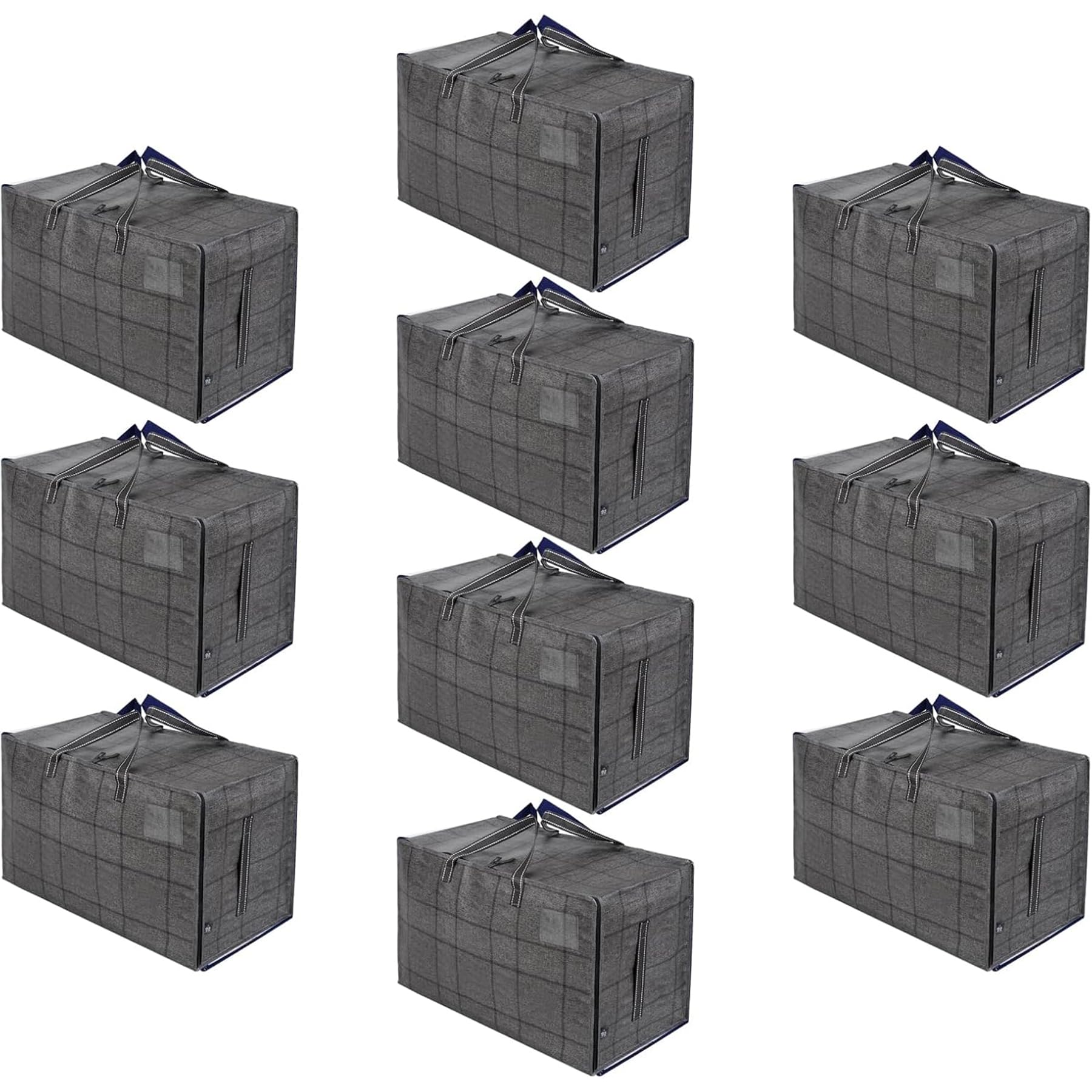 Veno Set 10 Borse Trasloco Grandi 100L, Finestra Nera