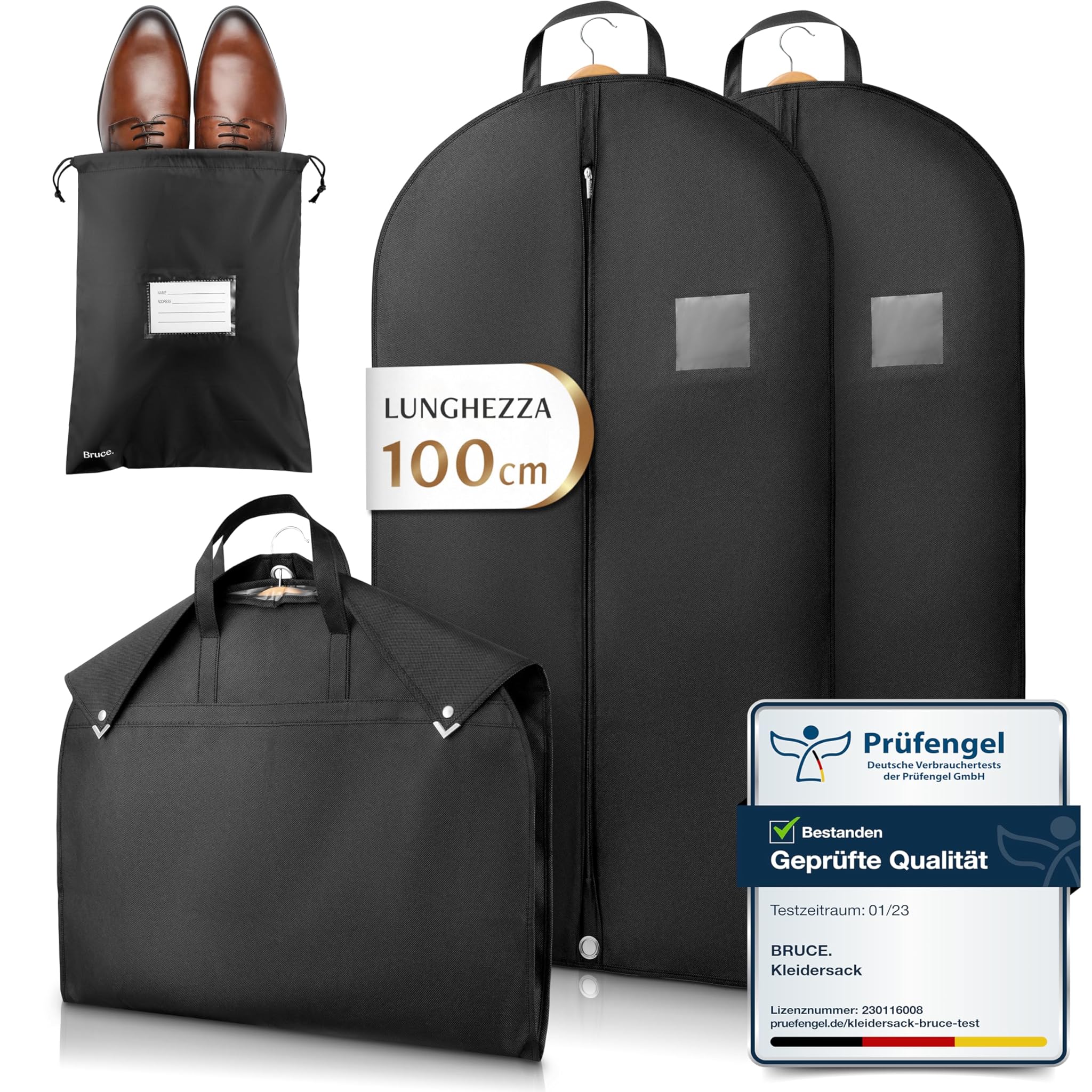 Bruce.® 2x Borsa Porta Abiti da Viaggio 100x60cm