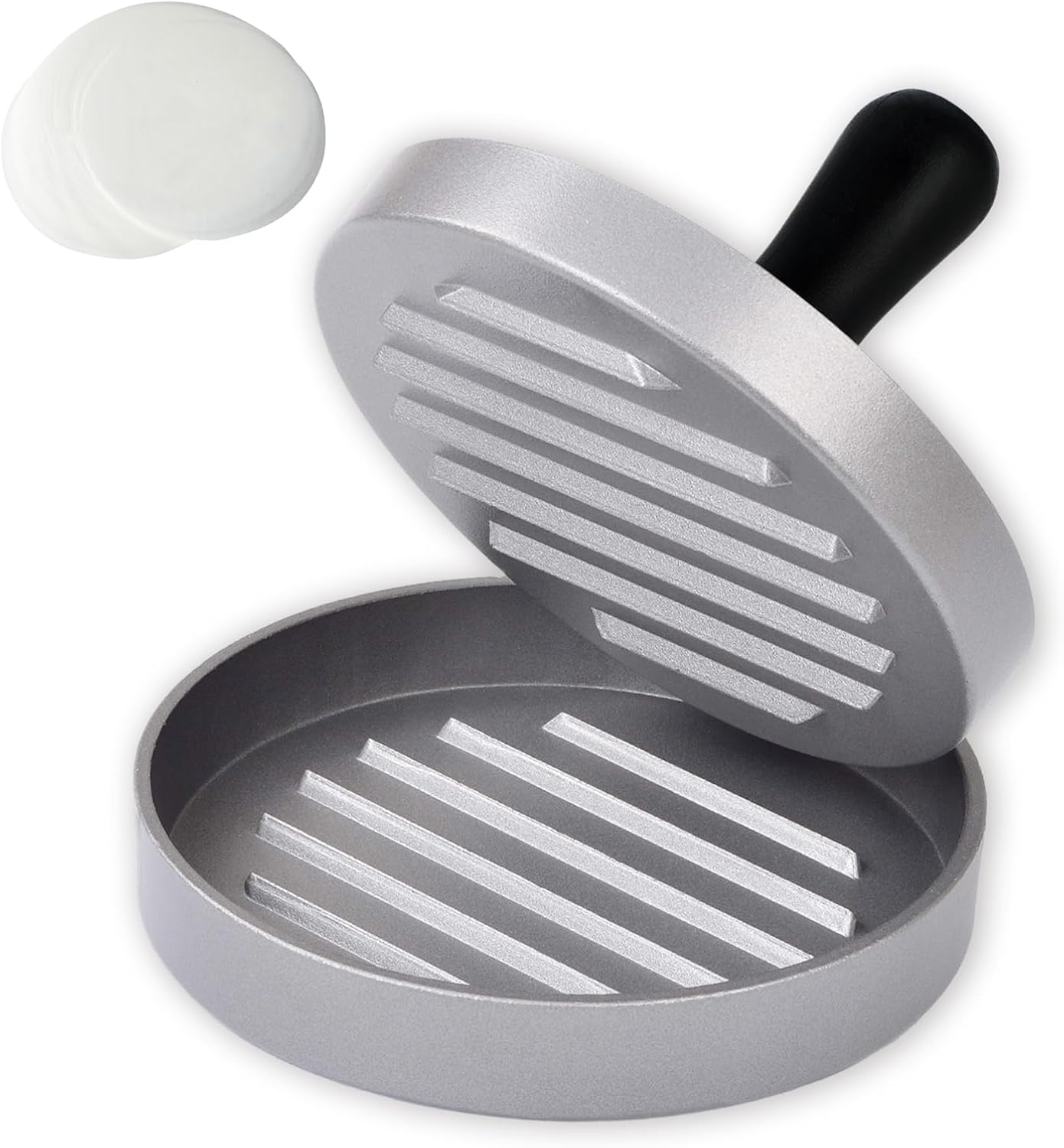 Pressa per Hamburger in Alluminio con 100 Fogli - immagine 1