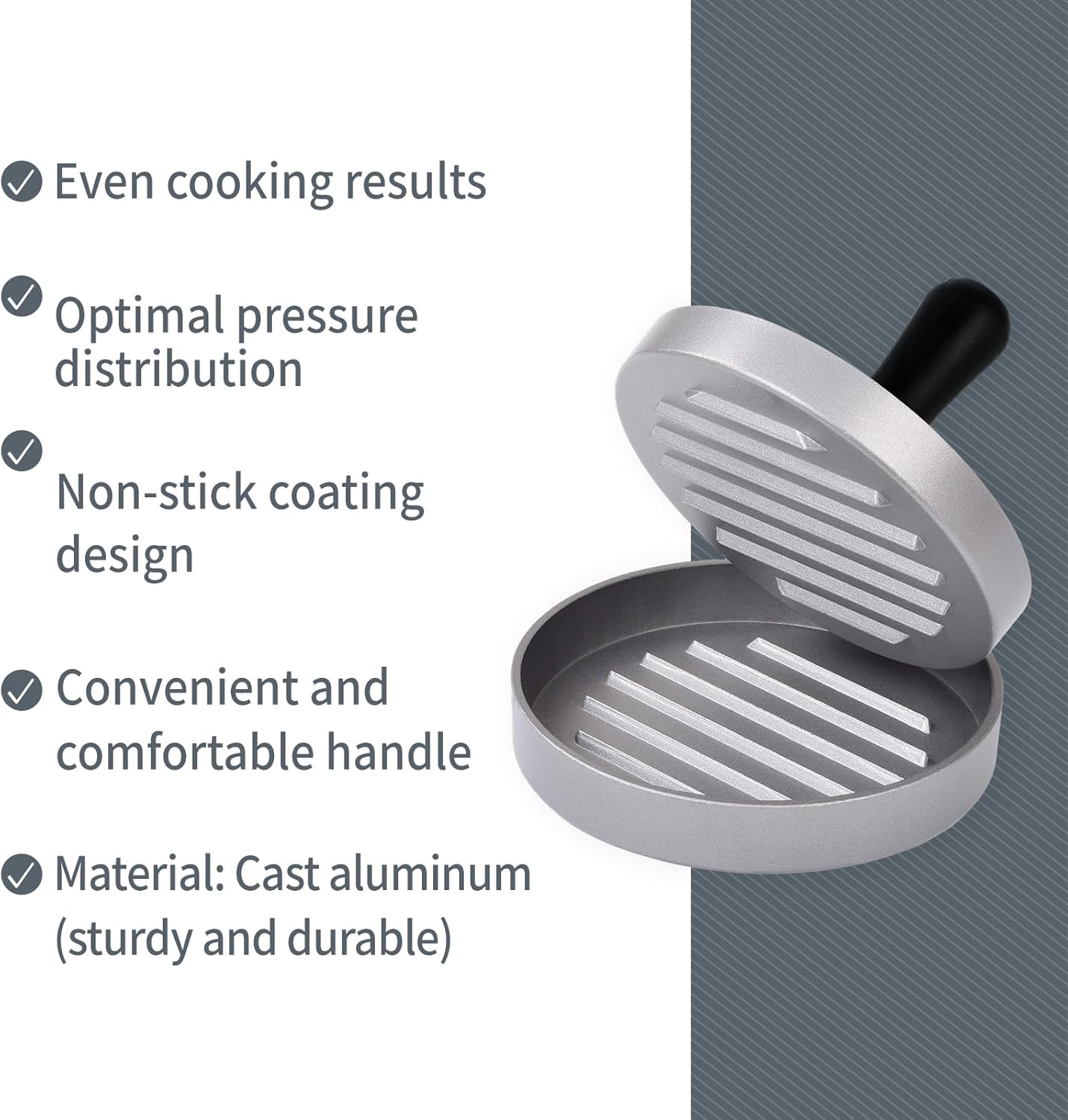 Pressa per Hamburger in Alluminio con 100 Fogli - immagine 2