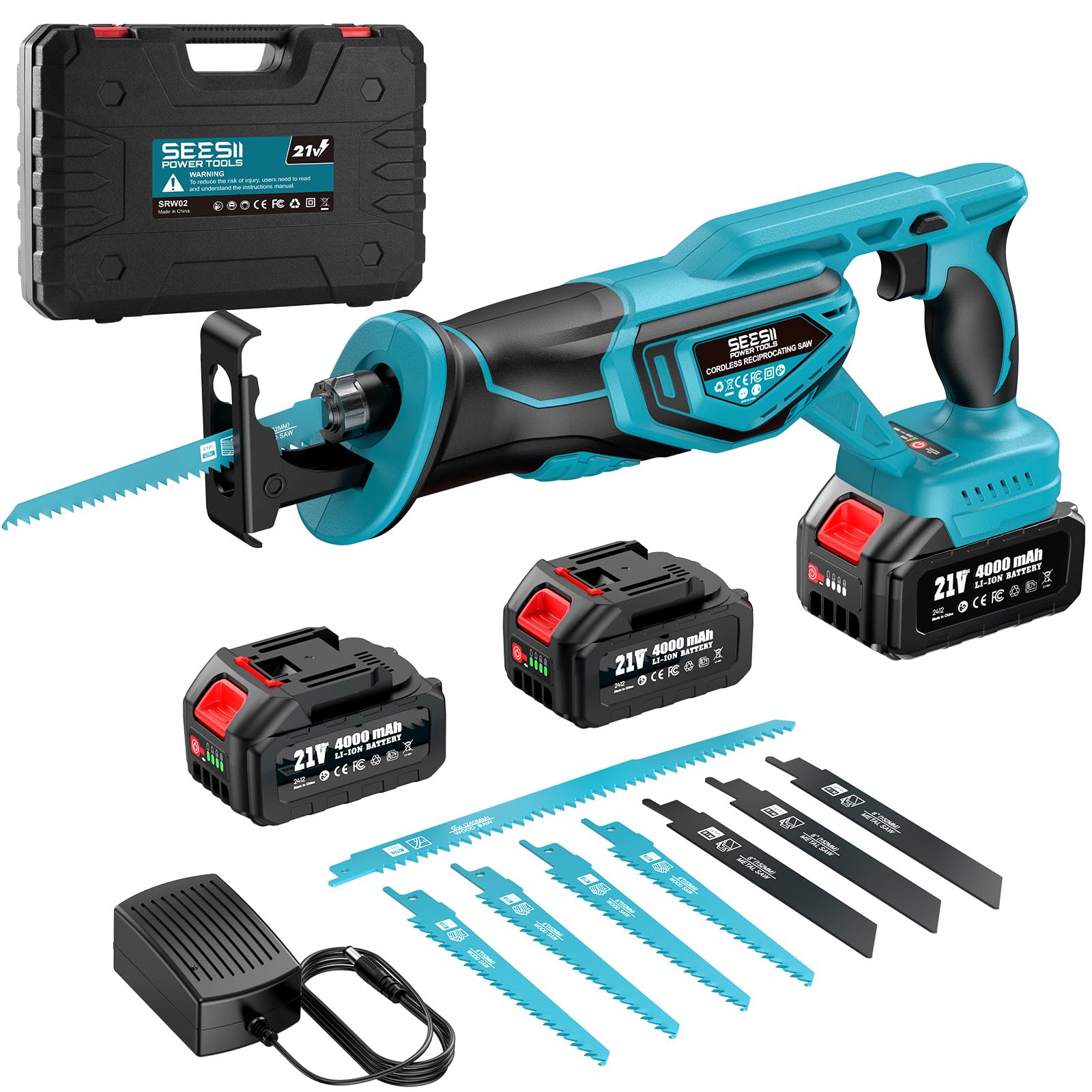 Seesii Sega a Sciabola a Batteria 21V Brushless