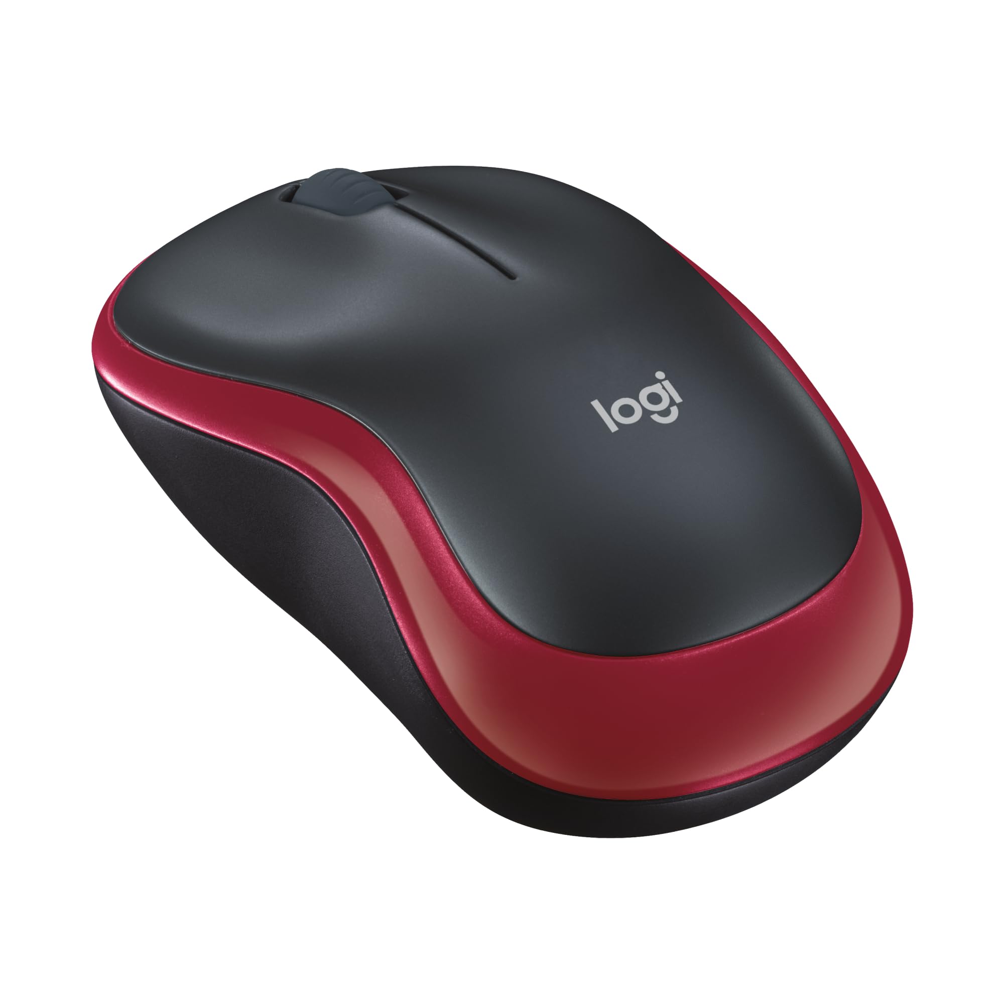 Logitech M185 Mouse Wireless 2.4 GHz, Rosso