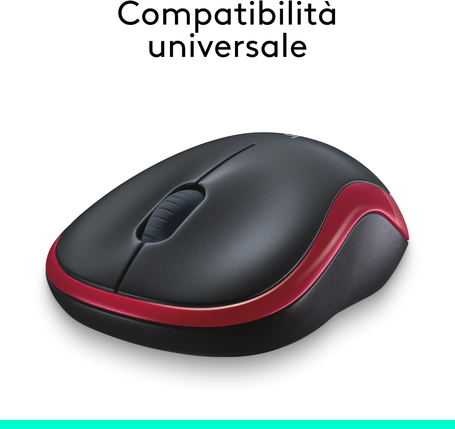 Logitech M185 Mouse Wireless 2.4 GHz, Rosso - immagine 8