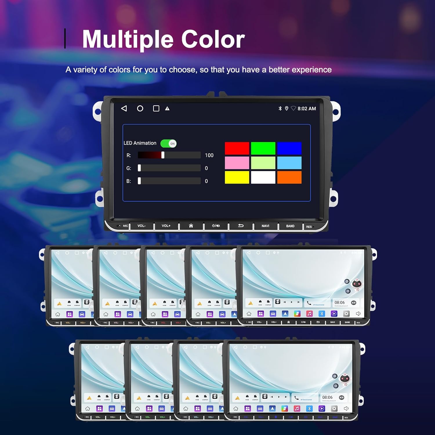 Autoradio Android 15 9'' per VW Golf, Polo, Passat, Tiguan - immagine 6