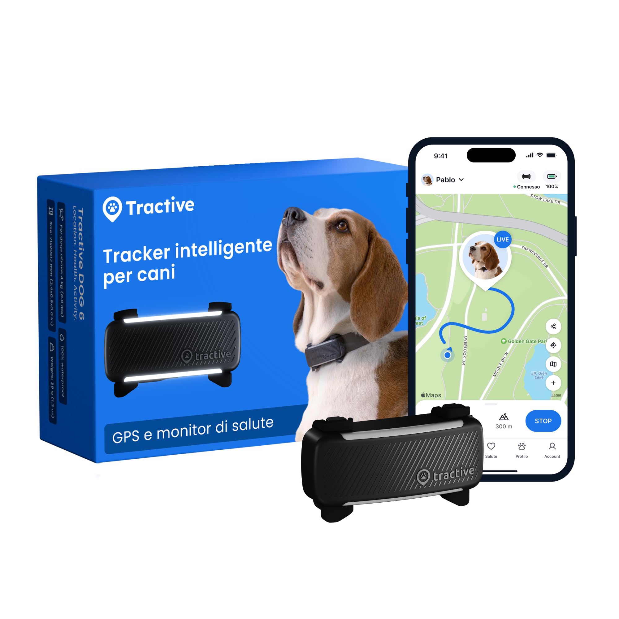 Tractive GPS per Cani - Edizione 2025, Nero