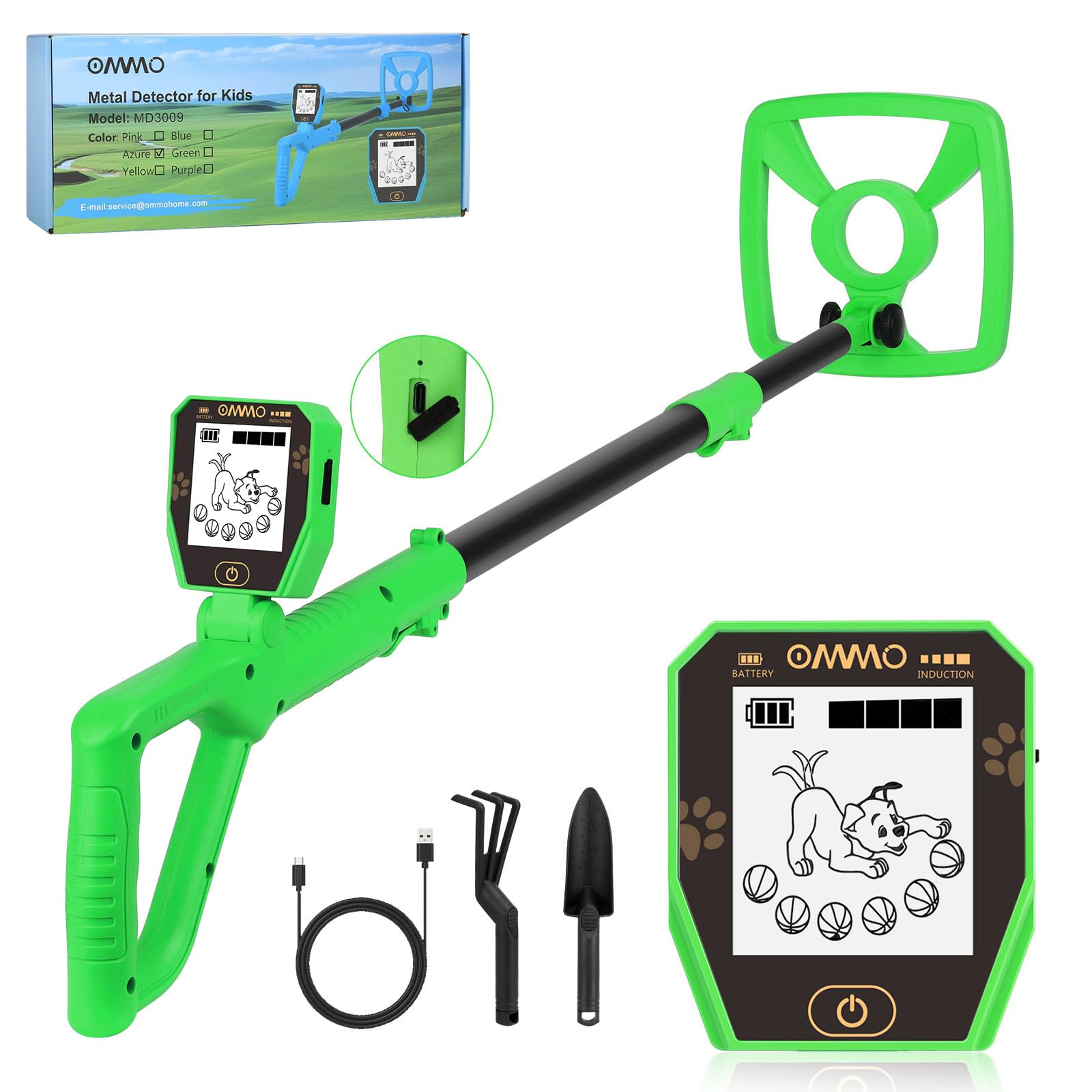 Ommo Metal Detector per Bambini Ricaricabile