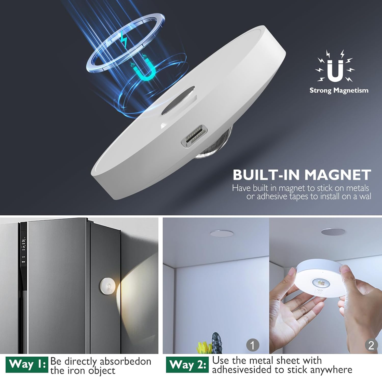 Luci a Disco Ricaricabili con Telecomando (6 pezzi) - immagine 6