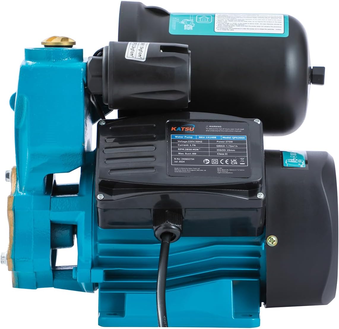 Katsu Tools Pompa Aumento Pressione Acqua 370W - immagine 2