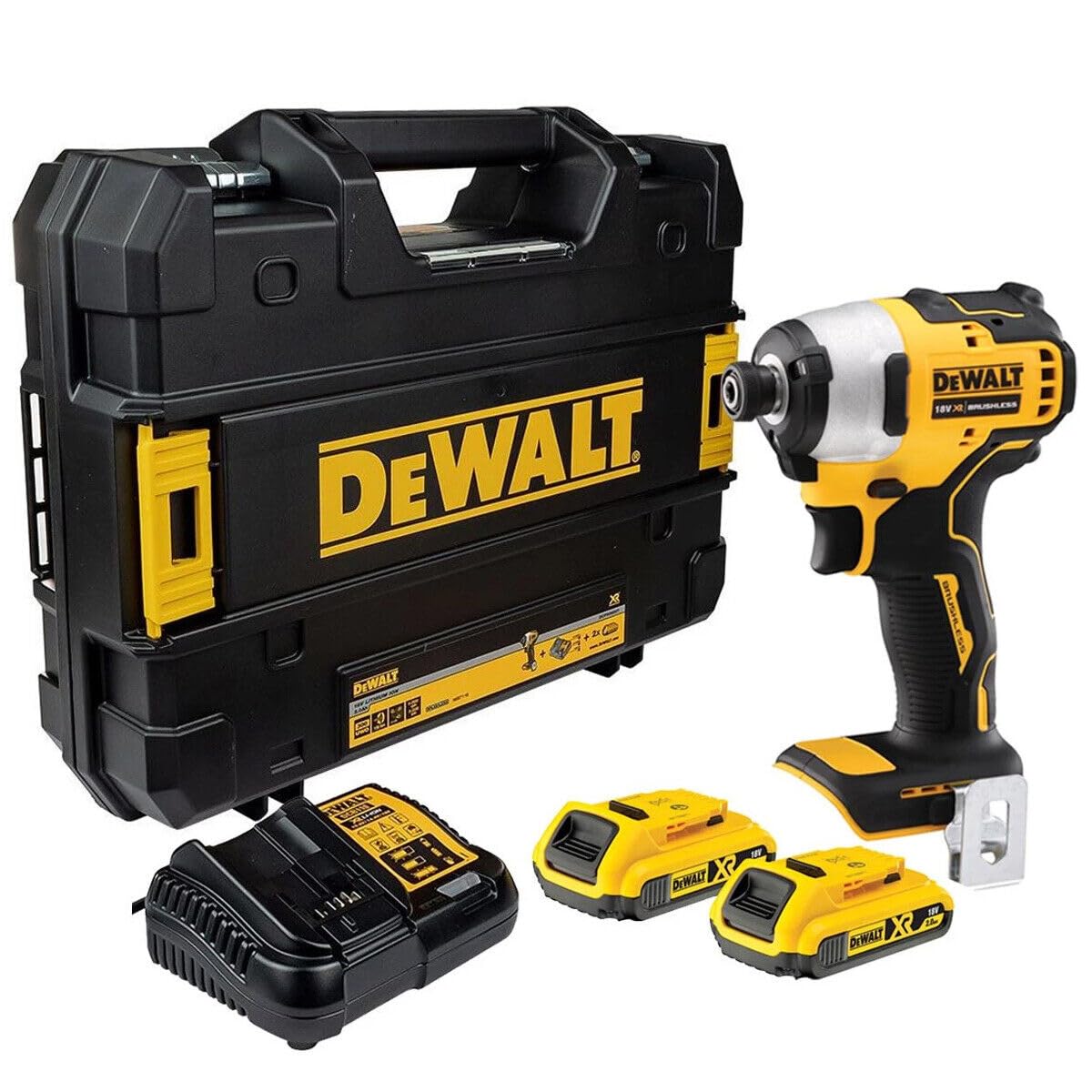 ATORNILLADOR DE IMPACTO INALÁMBRICO DEWALT DCF809D2T-QW, 18 V, 2 AH