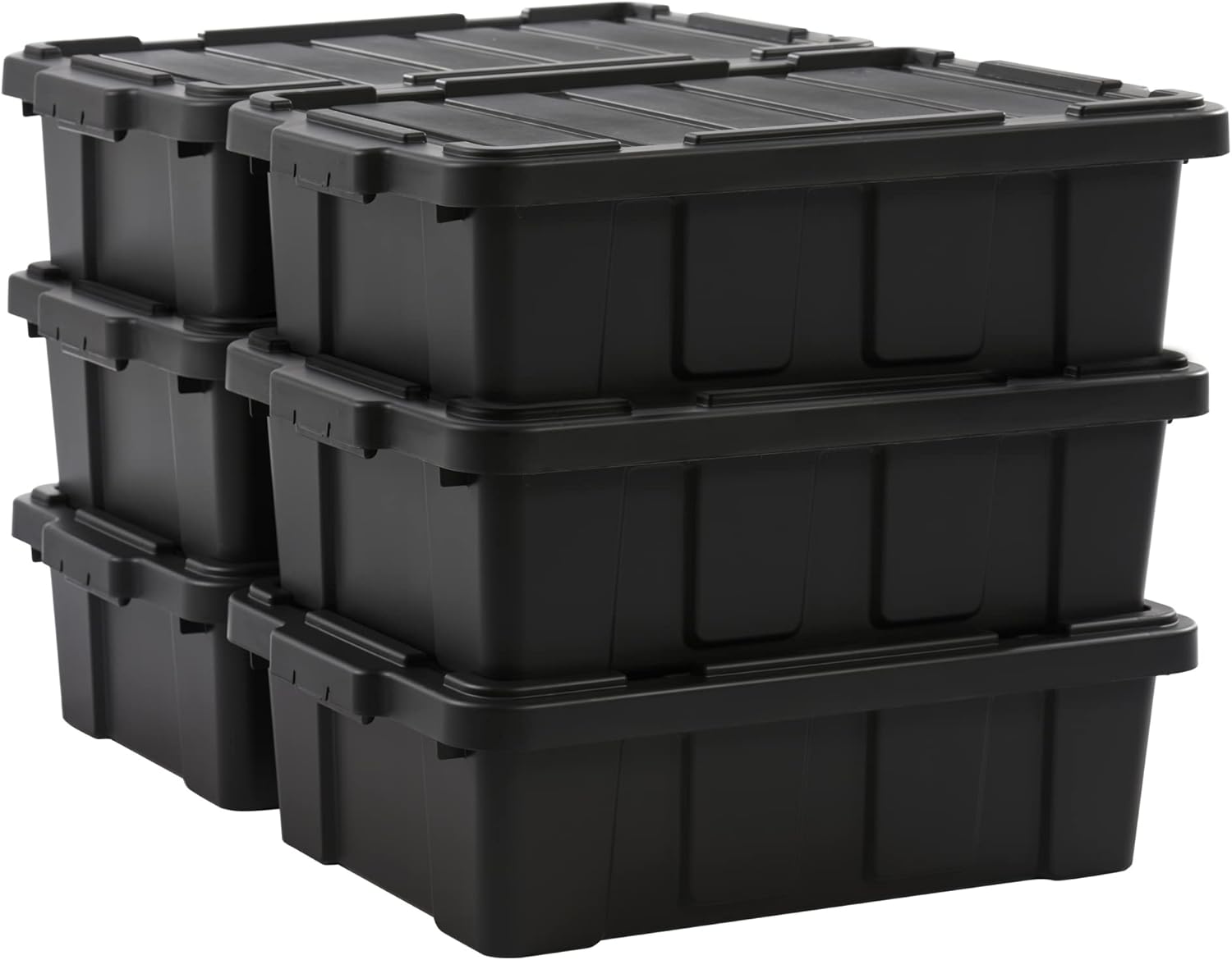 Iris Ohyama Scatole Pieghevoli 25L, Set 6 Pezzi, Nero - immagine 1