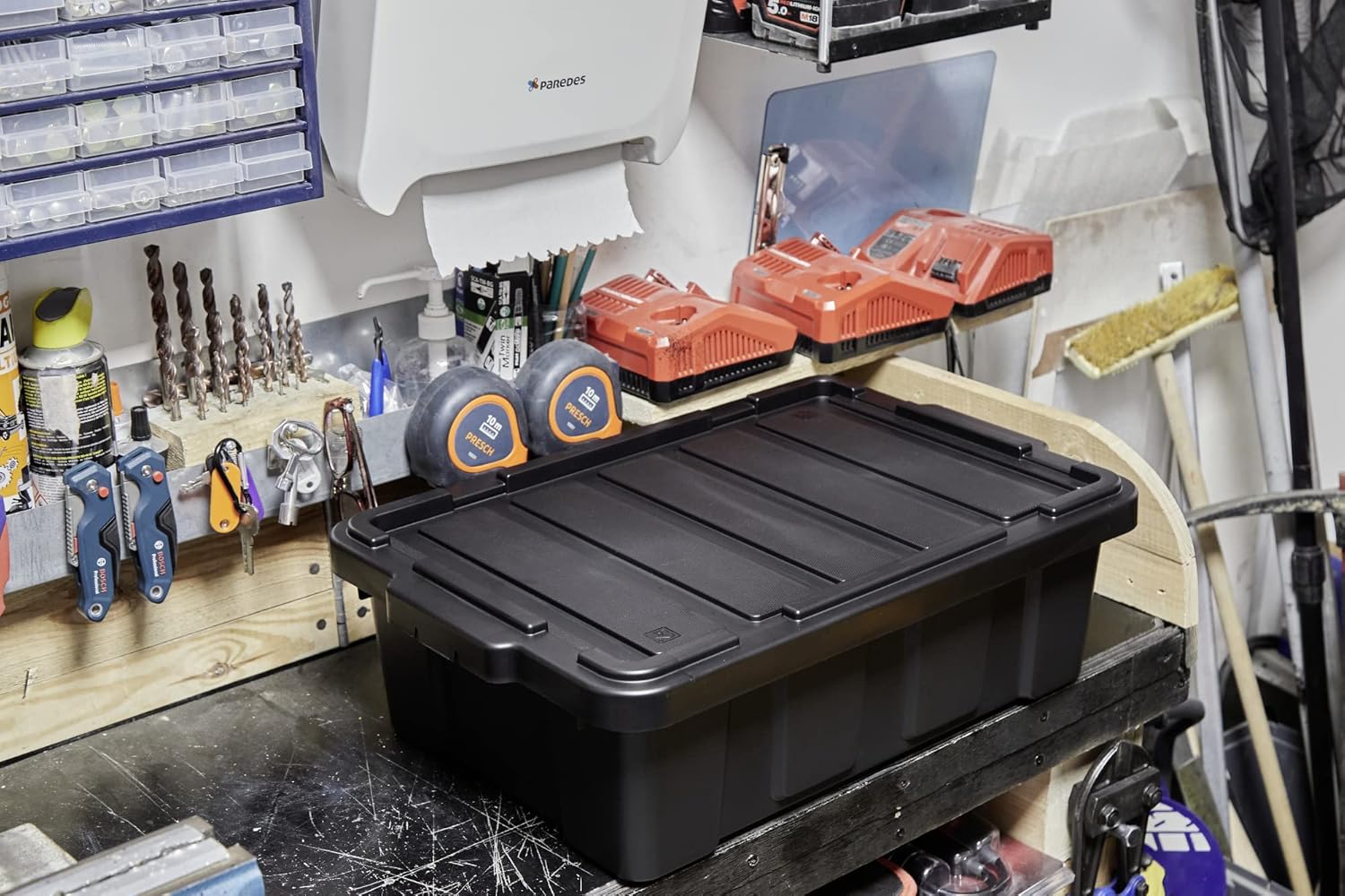 Iris Ohyama Scatole Pieghevoli 25L, Set 6 Pezzi, Nero - immagine 2