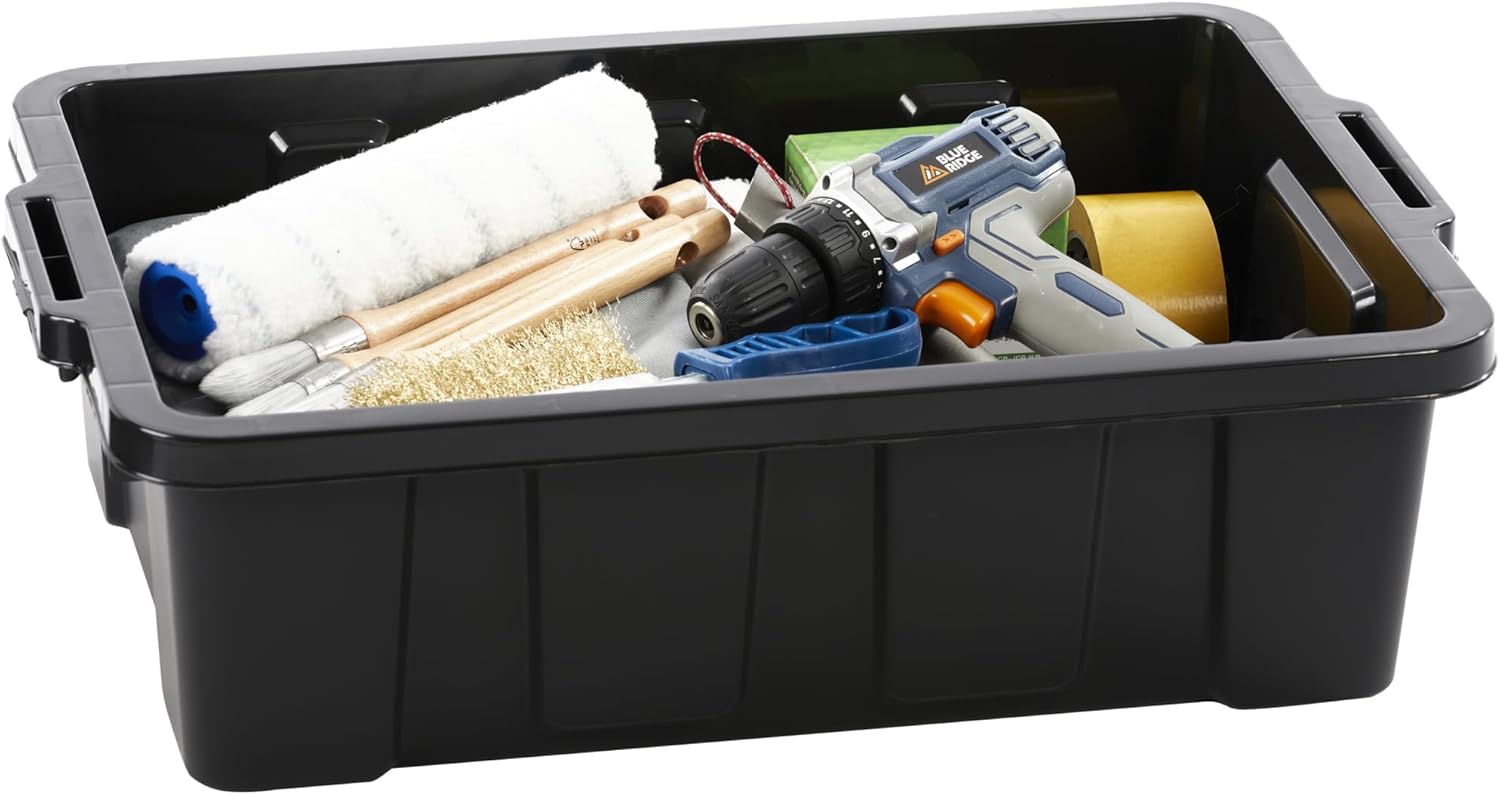 Iris Ohyama Scatole Pieghevoli 25L, Set 6 Pezzi, Nero - immagine 3