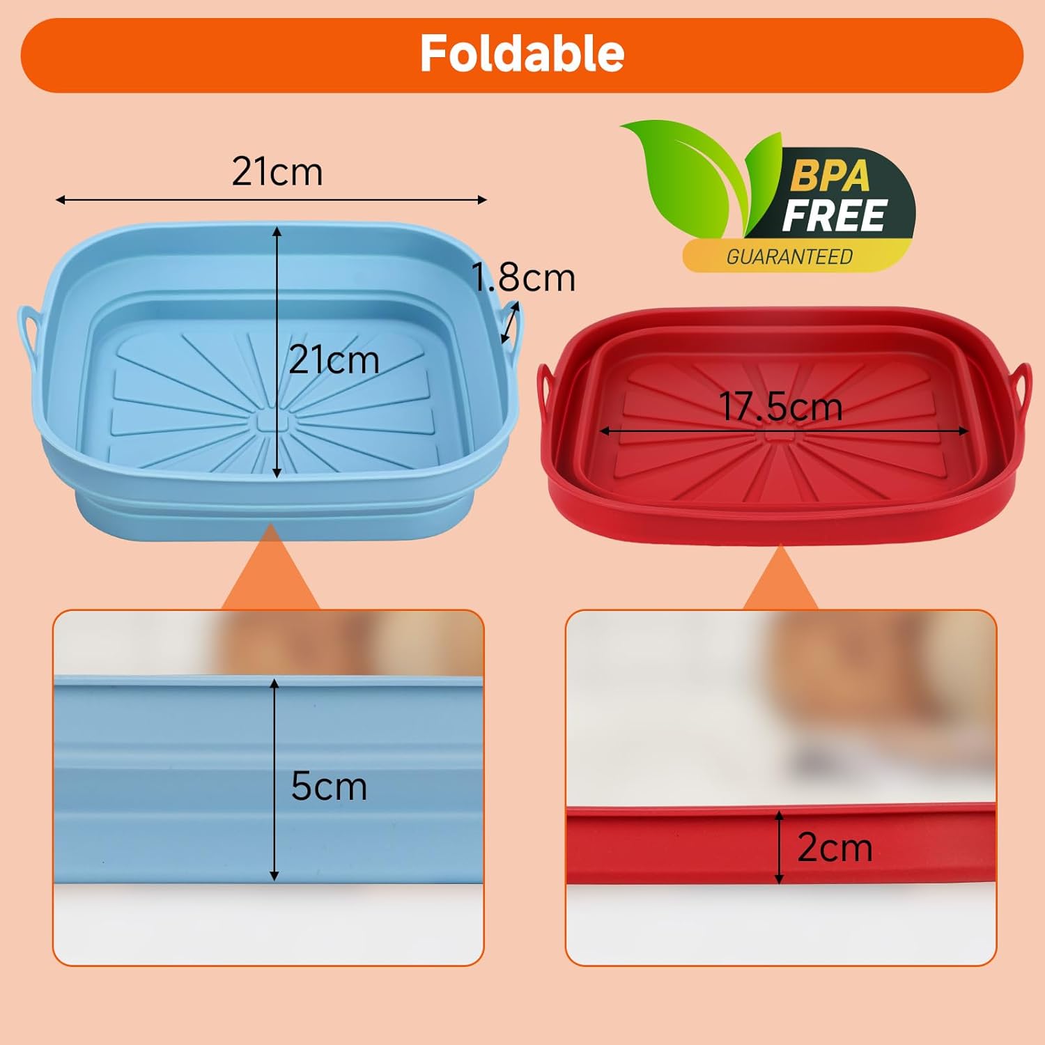 Alyvisun Teglie Silicone per Friggitrice ad Aria 3 Pezzi - immagine 3