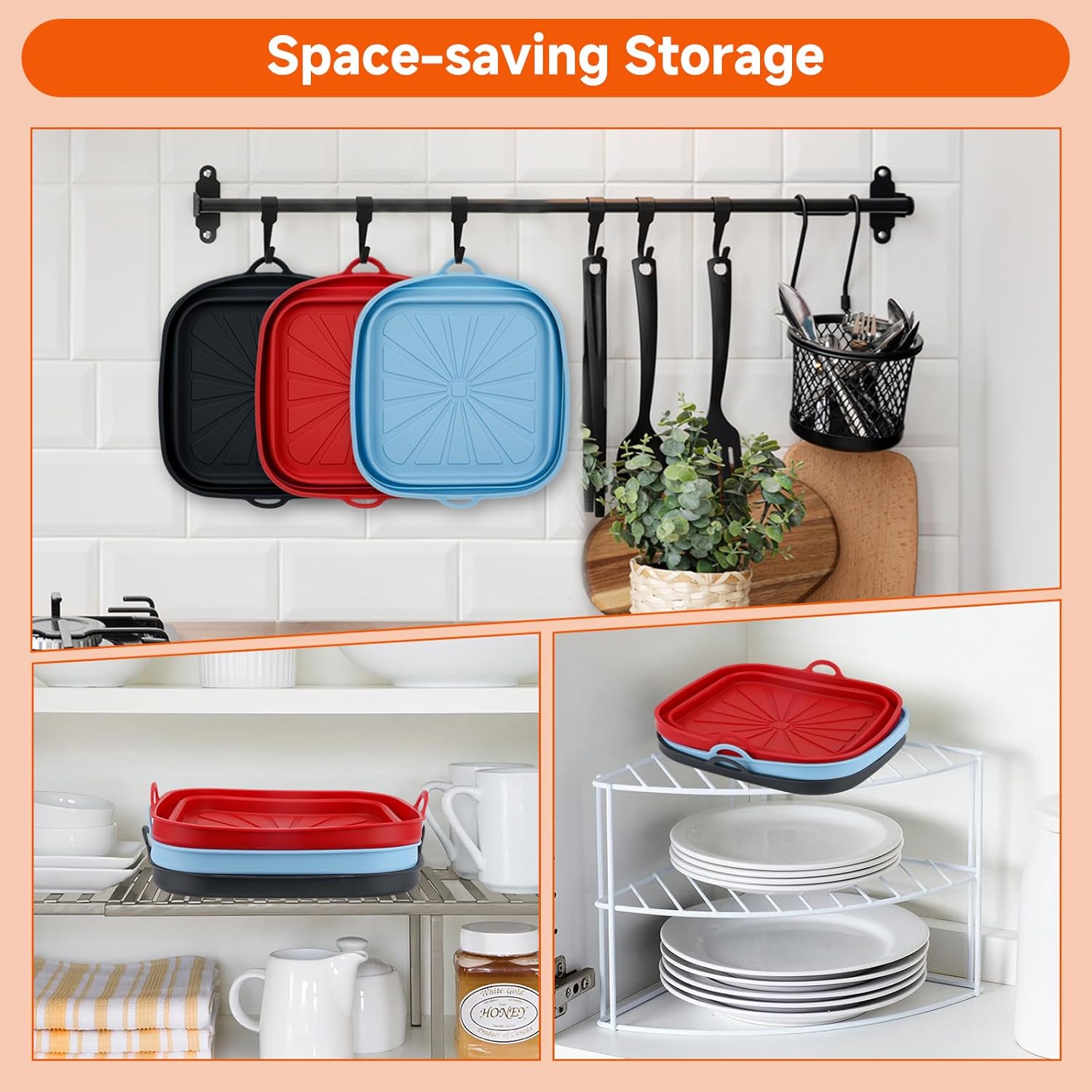 Alyvisun Teglie Silicone per Friggitrice ad Aria 3 Pezzi - immagine 5