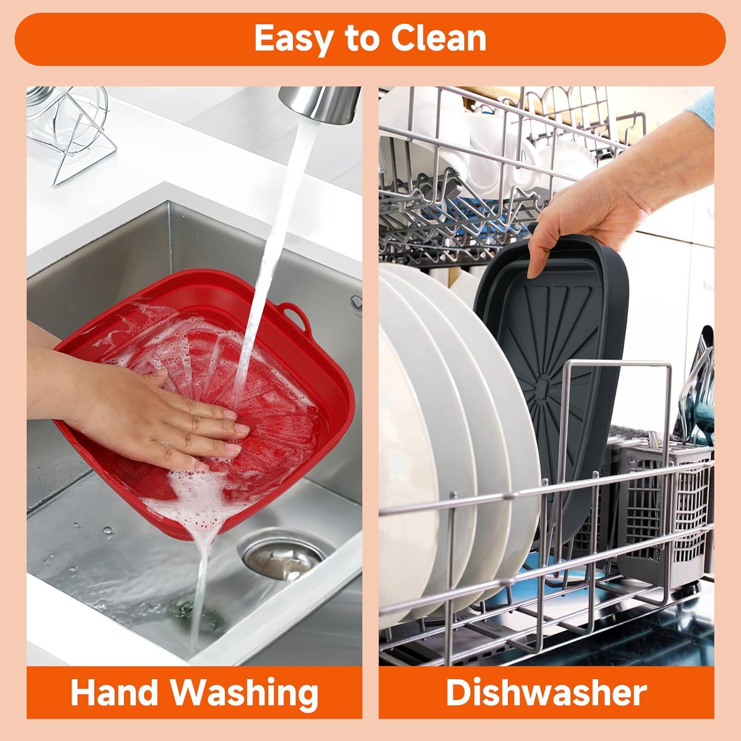 Alyvisun Teglie Silicone per Friggitrice ad Aria 3 Pezzi - immagine 6