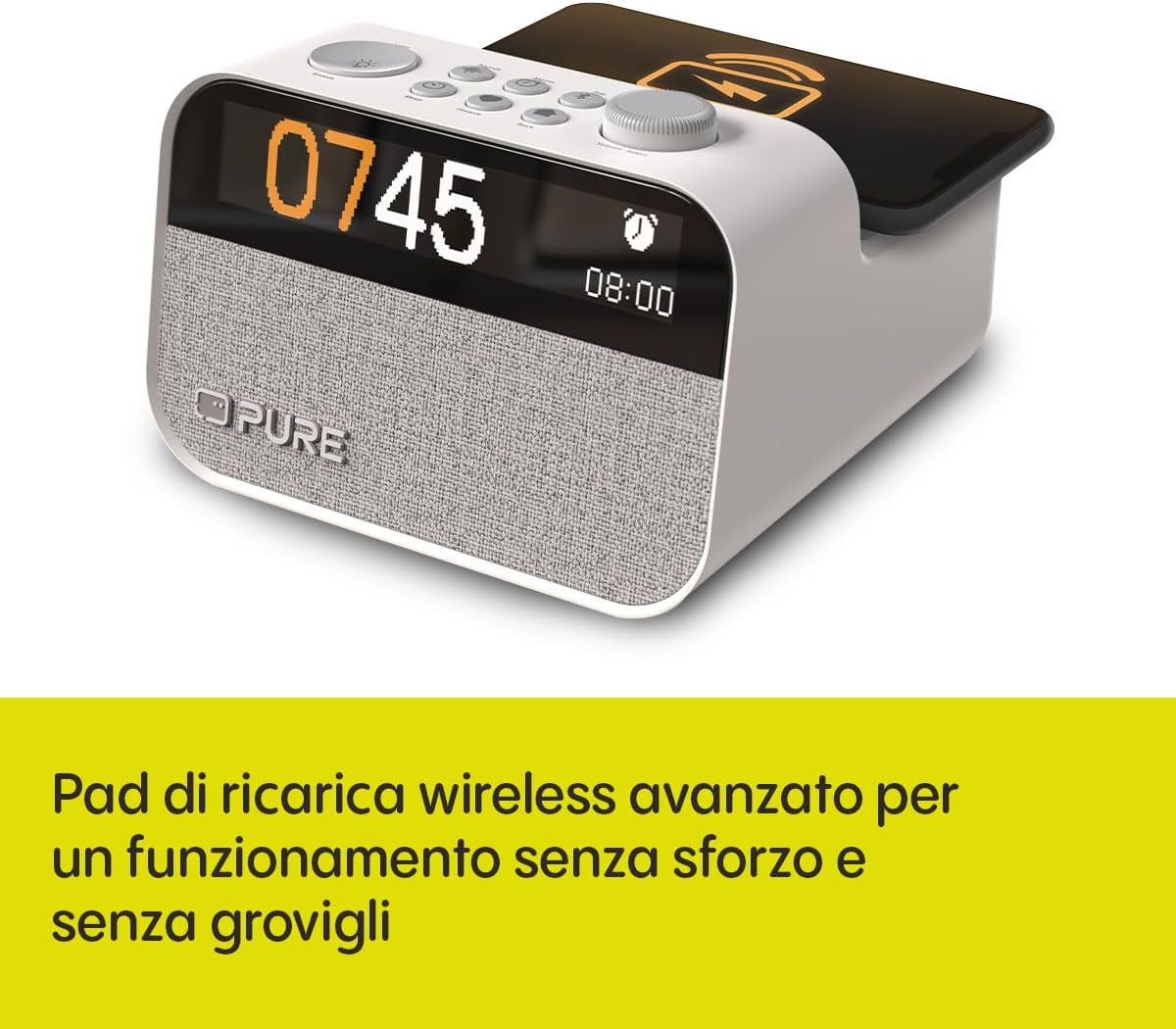 Pure Moment Charge – Radiosveglia Wireless DAB+/FM, Bianco - immagine 5