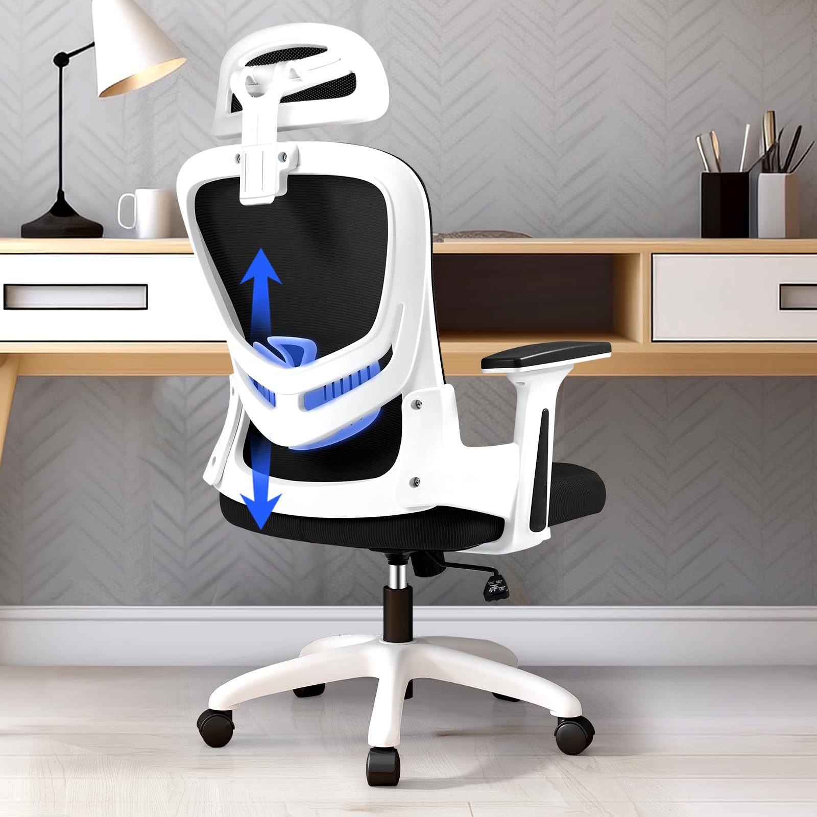 Levipe Sedia da Ufficio Ergonomica in Rete Traspirante