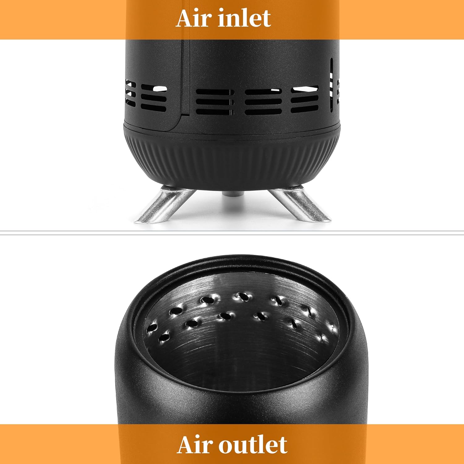 Biggerfire Mini Braciere da Tavolo XL Nero in Acciaio Inox - immagine 5