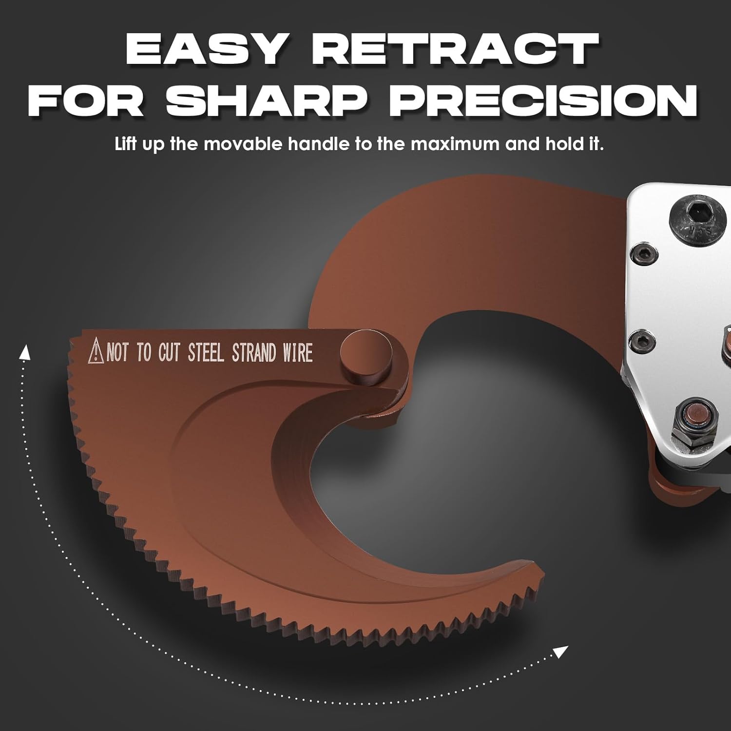 NEWTRY Taglierina Cavi a Cricchetto 500mm² - immagine 4