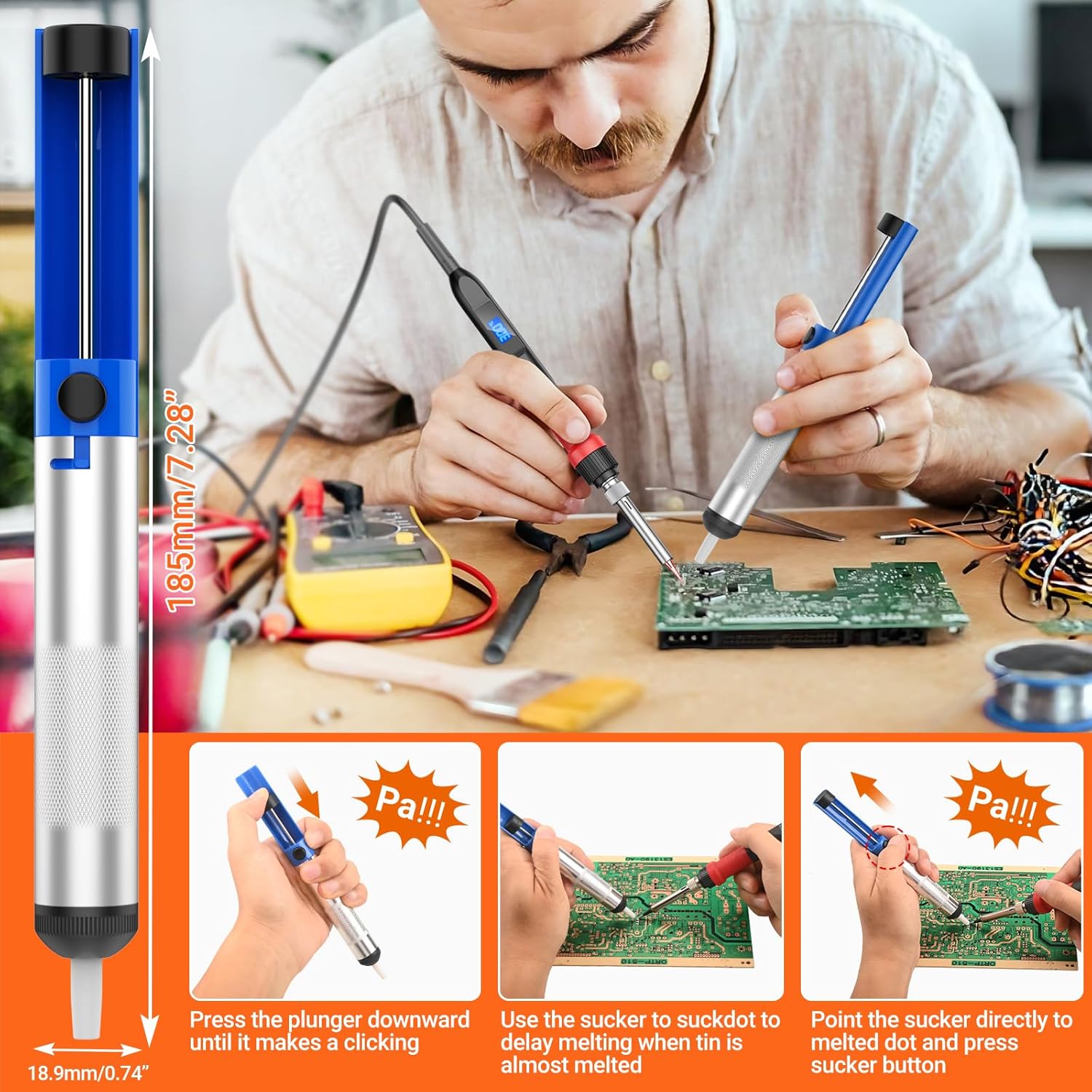 Preciva Saldatore Elettrico 80W con Schermo LCD - immagine 5