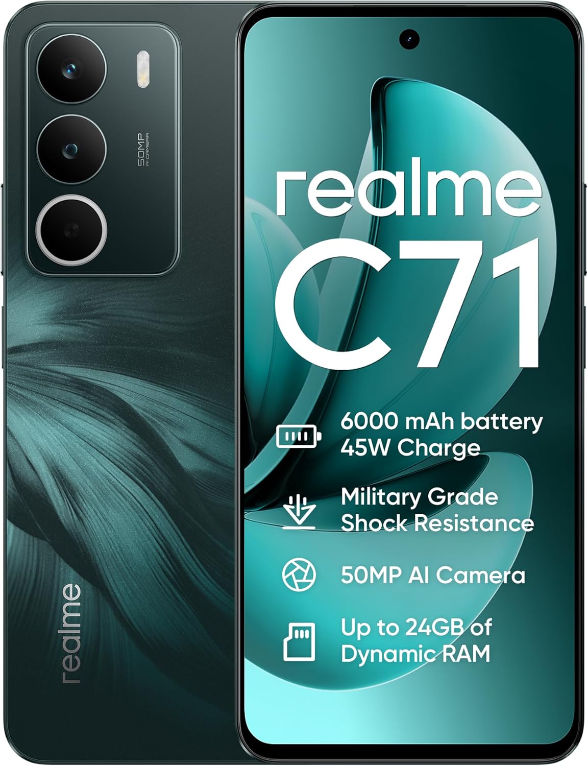Realme C71 4G Smartphone 8+256GB Gufo del Bosco - immagine 1