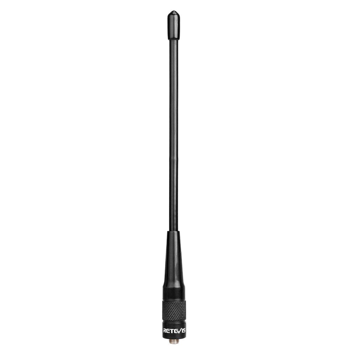 Retevis RHD701 Walkie Talkie Antenna VHF/UHF Compatibile con Baofeng UV-5R Plus BF-88E UV-5RTP BF-888S UV-5RA UV-5RB UV-5RC Retevis RT5 RT5R RT5RV RT86 Dual Band SMA-F Antenna ad alto guadagno (1