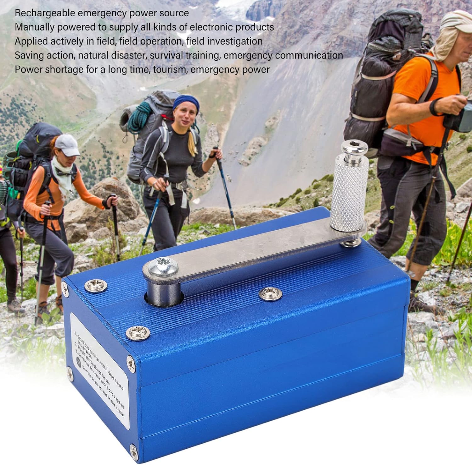 Generatore a Manovella con Luce COB e USB - immagine 6