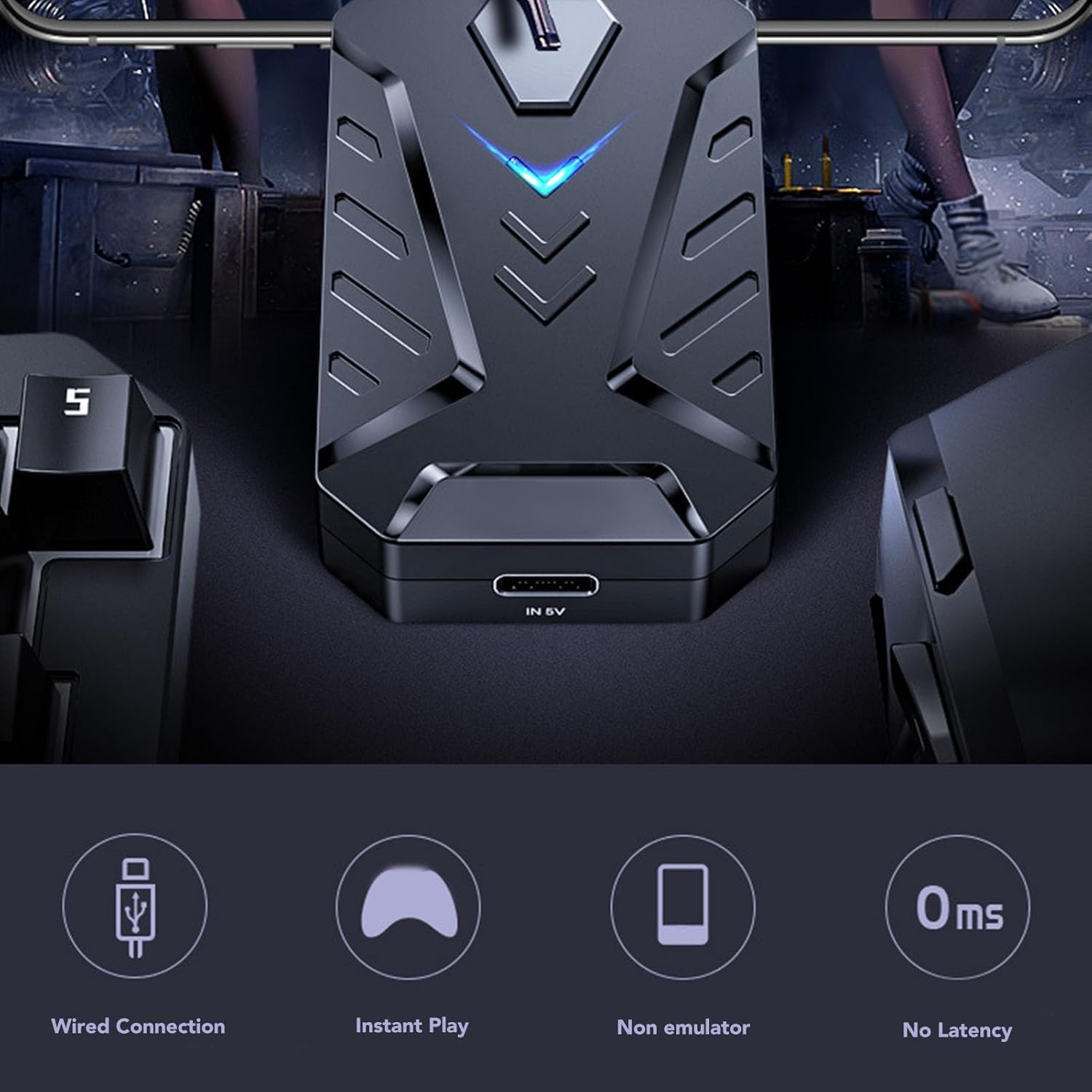 TZ 007 Tastiera Mouse USB Tipo C Splitter Combo - immagine 3