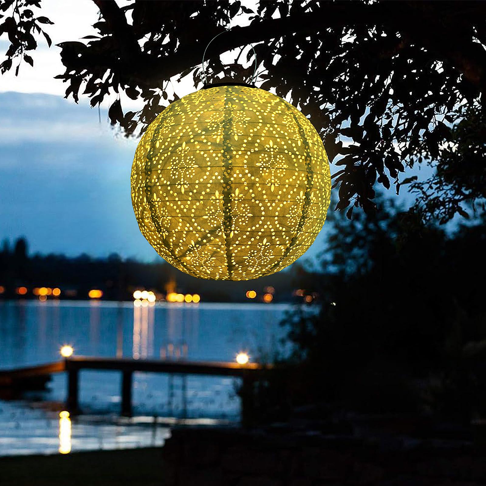 Tyvek Lanterna a Energia Solare 30cm, Arancione