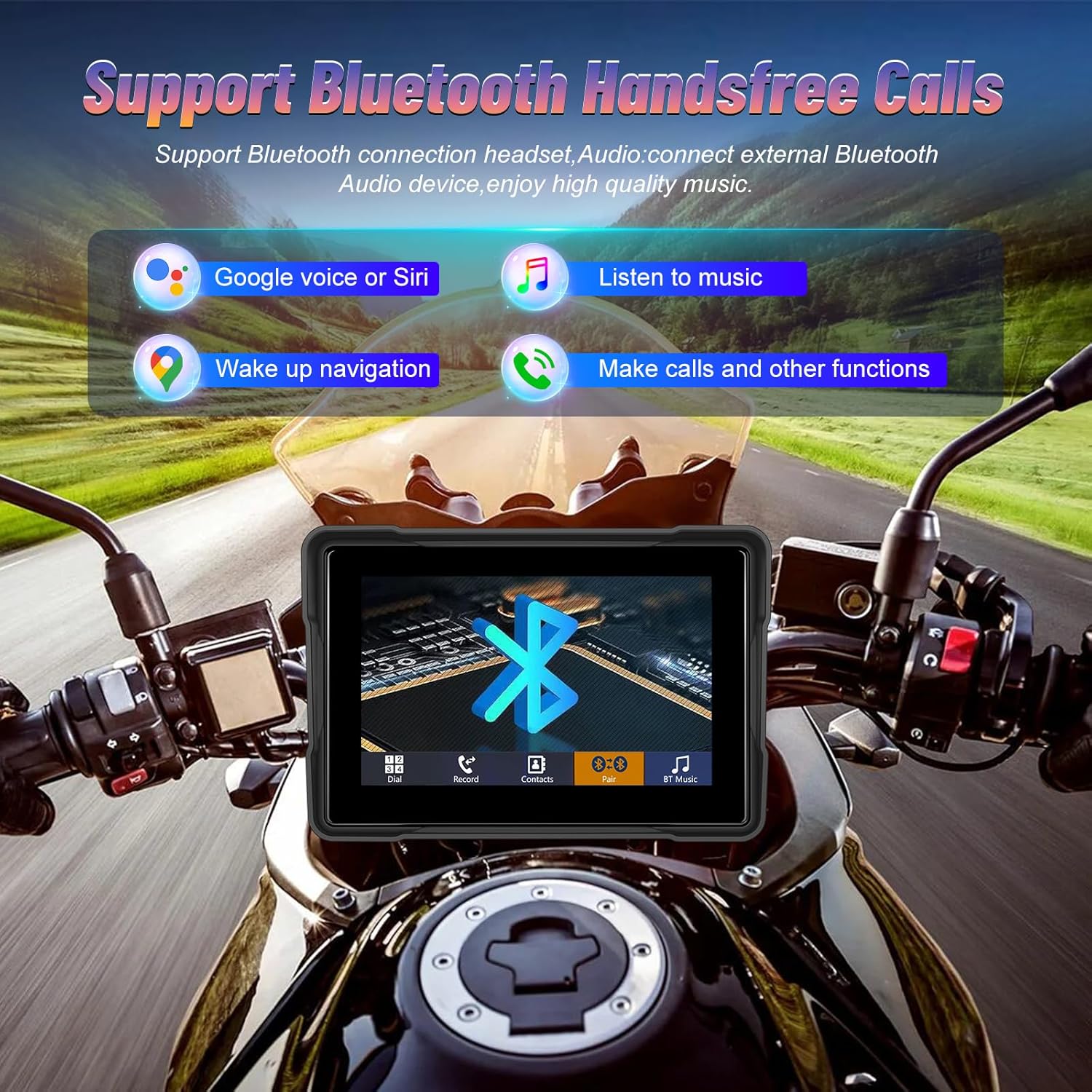 Schermo CarPlay Portatile 5" IP67 con Android Auto - immagine 6