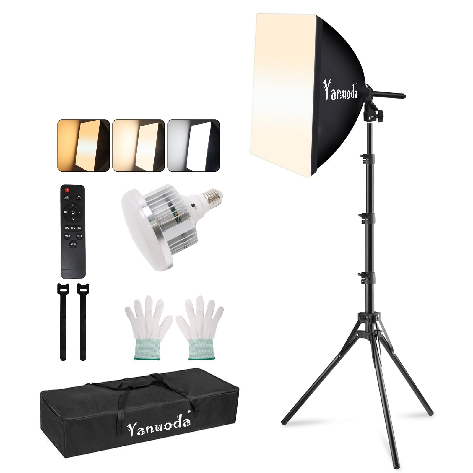 Kit Softbox LED 40x40cm con Telecomando