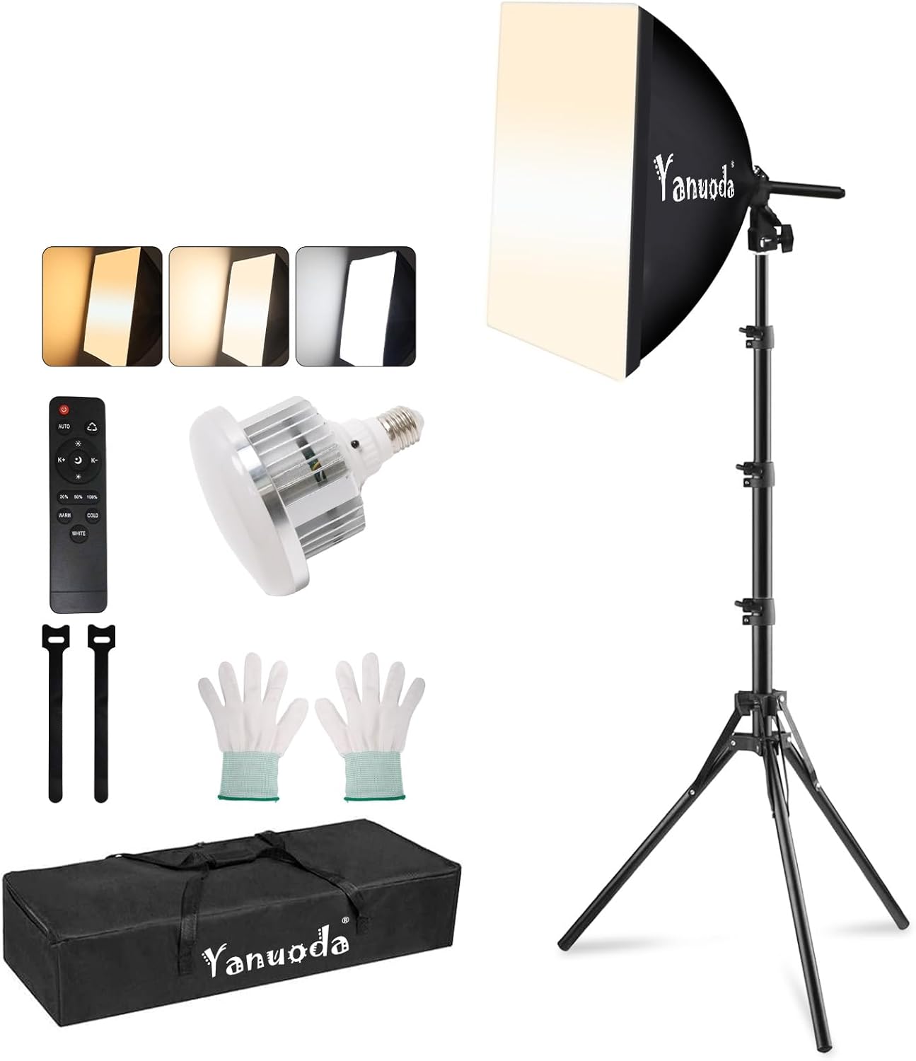 Kit Softbox LED 40x40cm con Telecomando - immagine 1