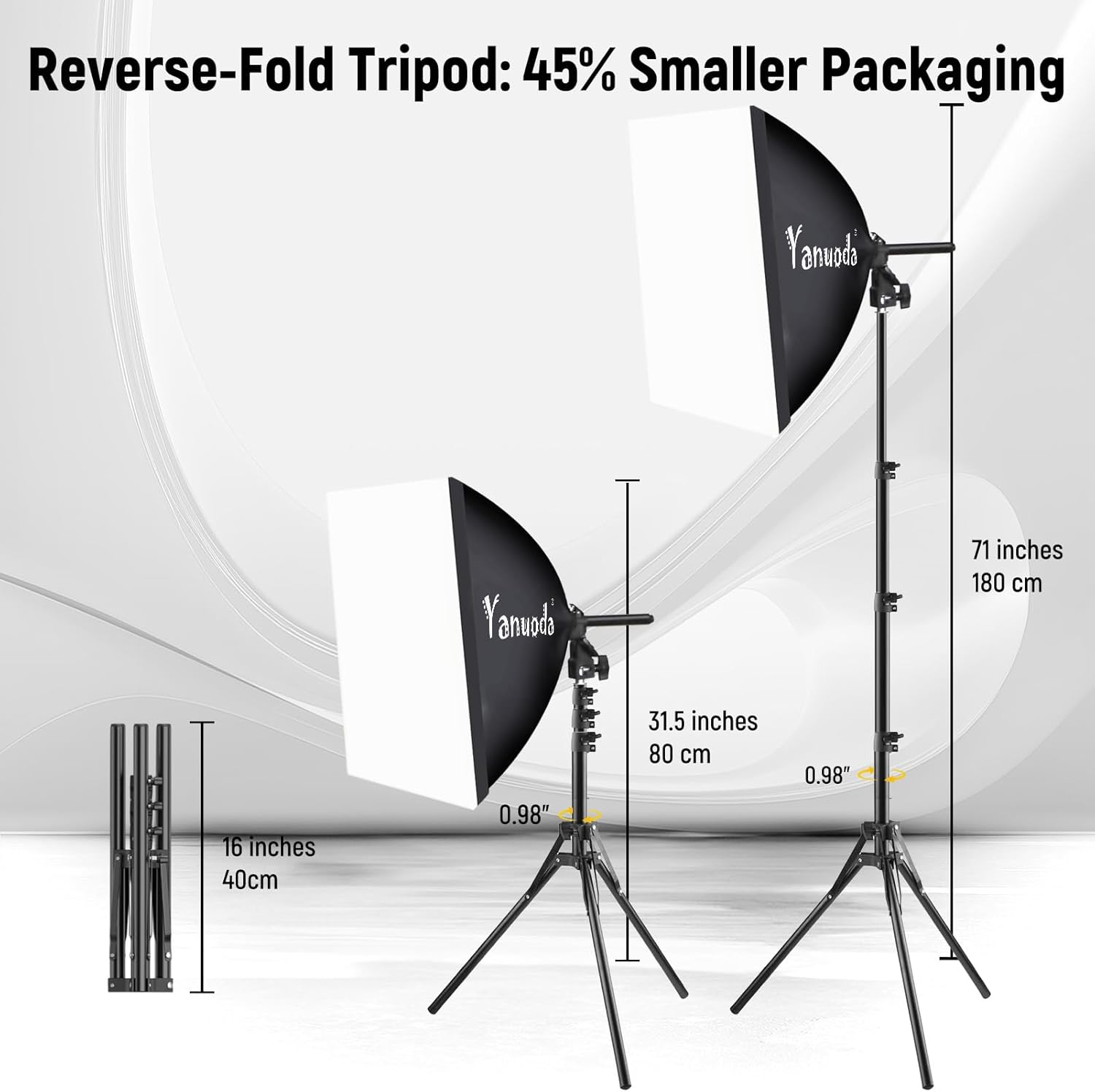 Kit Softbox LED 40x40cm con Telecomando - immagine 6