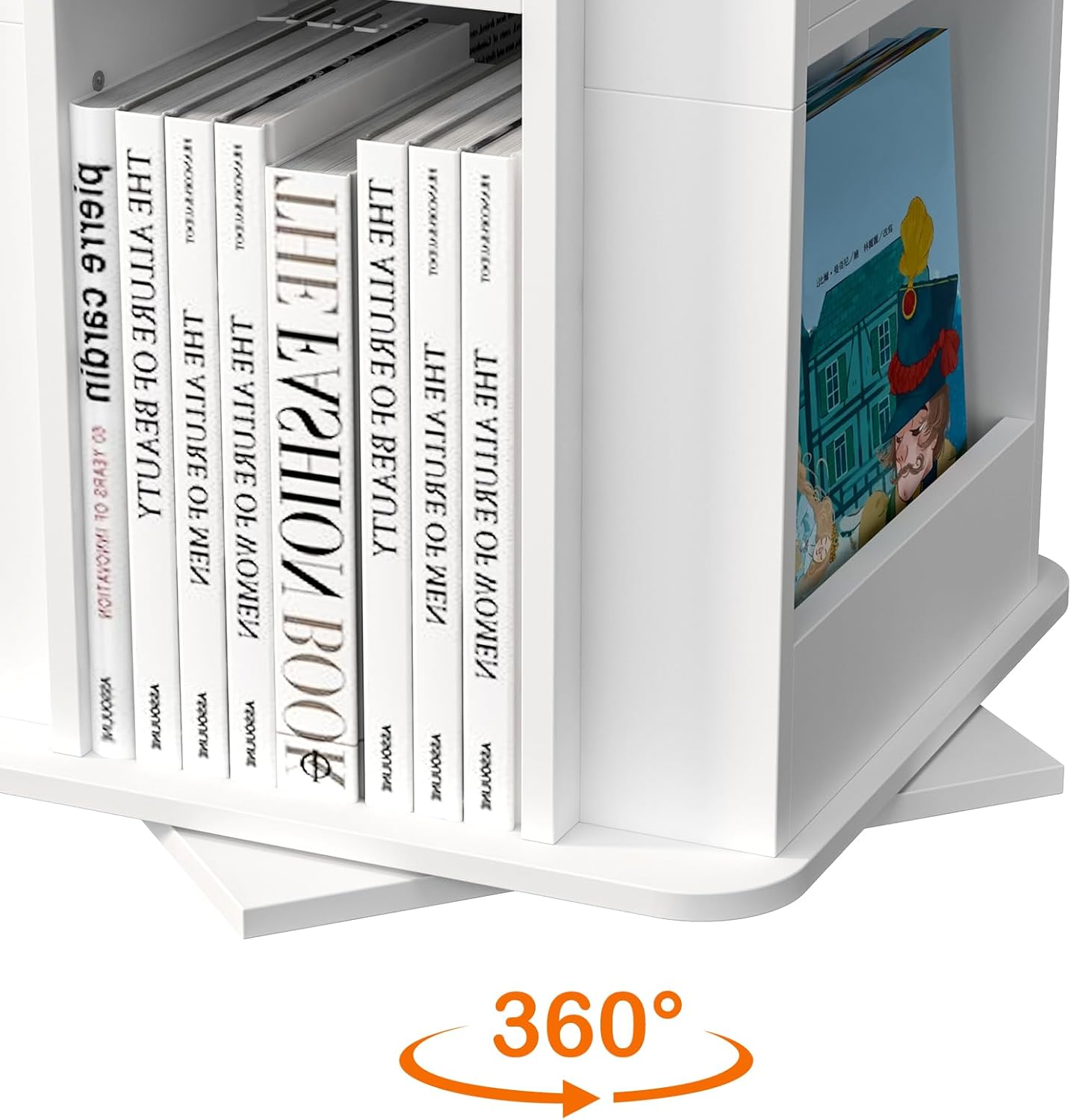 Tonchean Libreria Girevole a 3 Livelli per Bambini Bianca - immagine 4