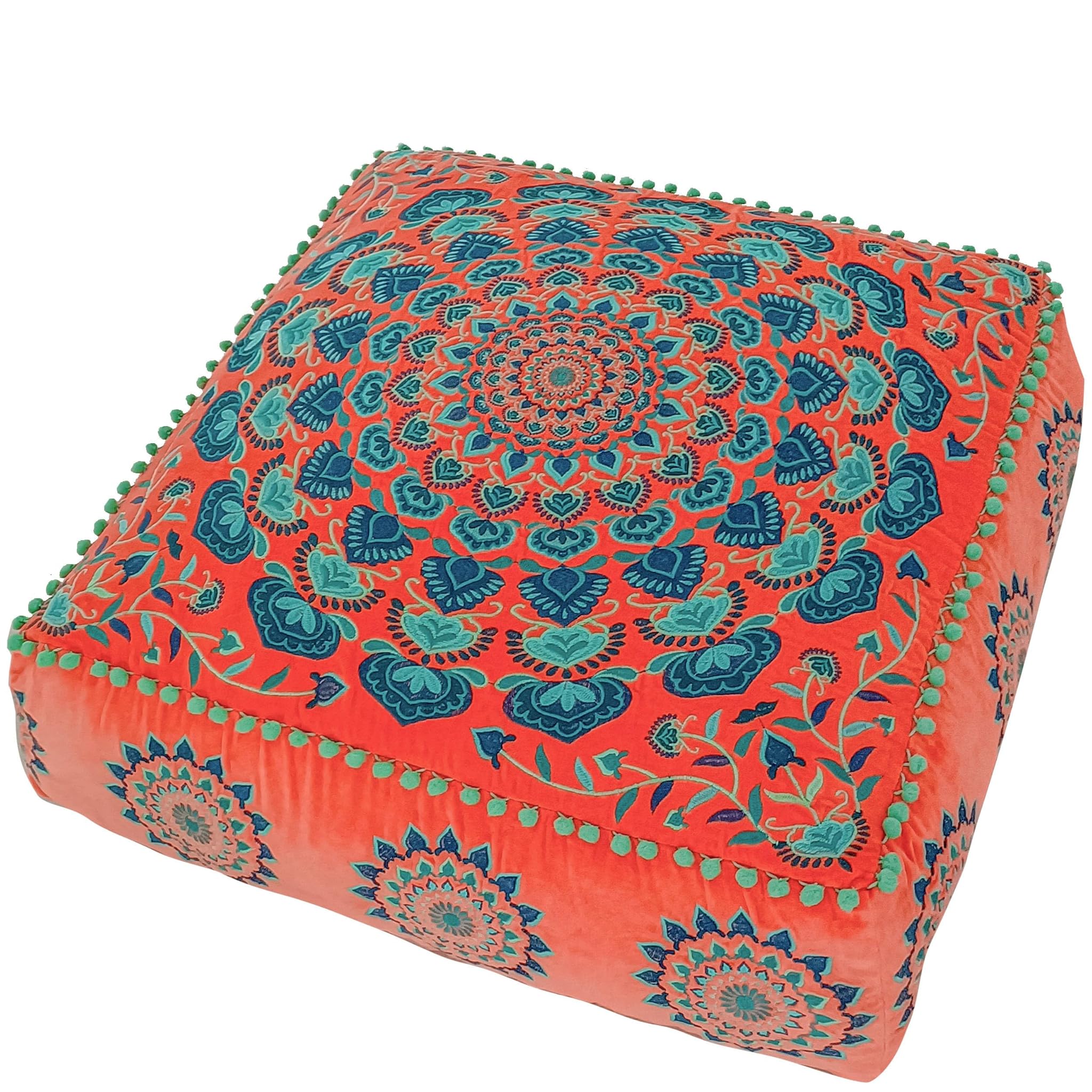 Mandala Life Art Fodera Cuscino Pavimento Rotondo Bohémien