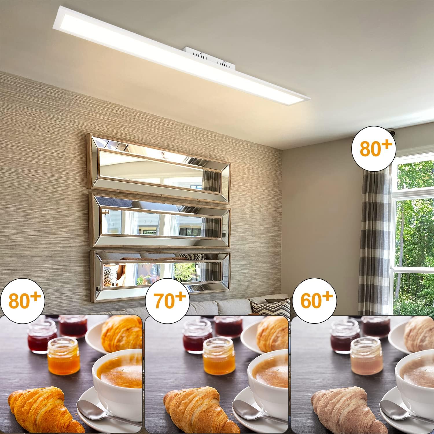 Plafonnier LED Panneau Dimmerabile 120x15cm 42W - immagine 4