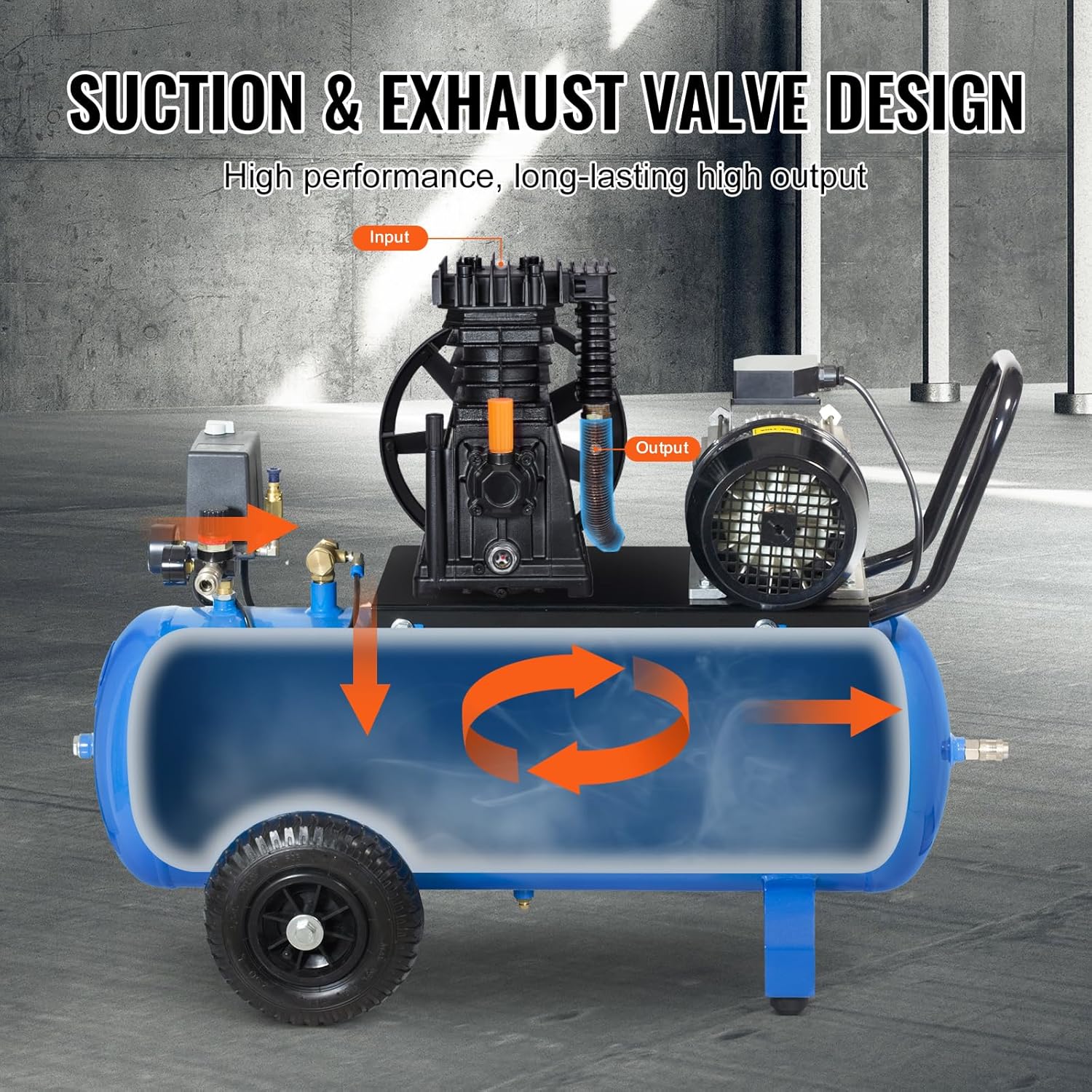 Vevor Testa Pompa Compressore d'Aria 3HP, 2 Cilindri - immagine 4