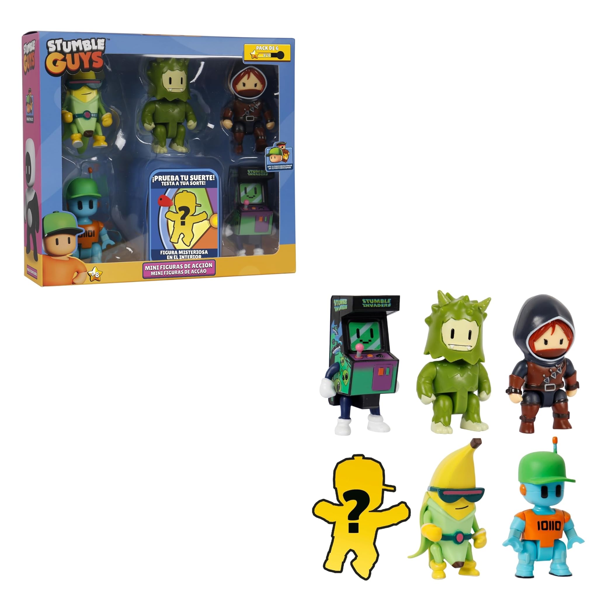 Bizak Stumble Guys - Confezione 6 Personaggi d'Azione