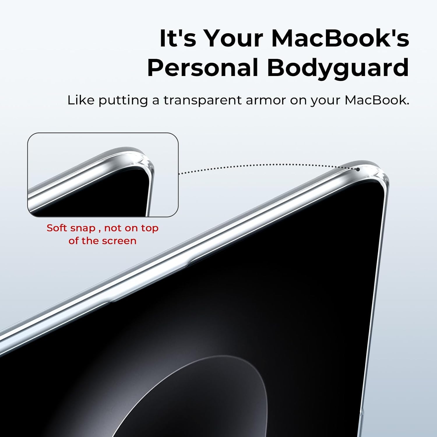 Eoocoo Cover per MacBook Pro 14 Pollici (2021-2024), Trasparente - immagine 4