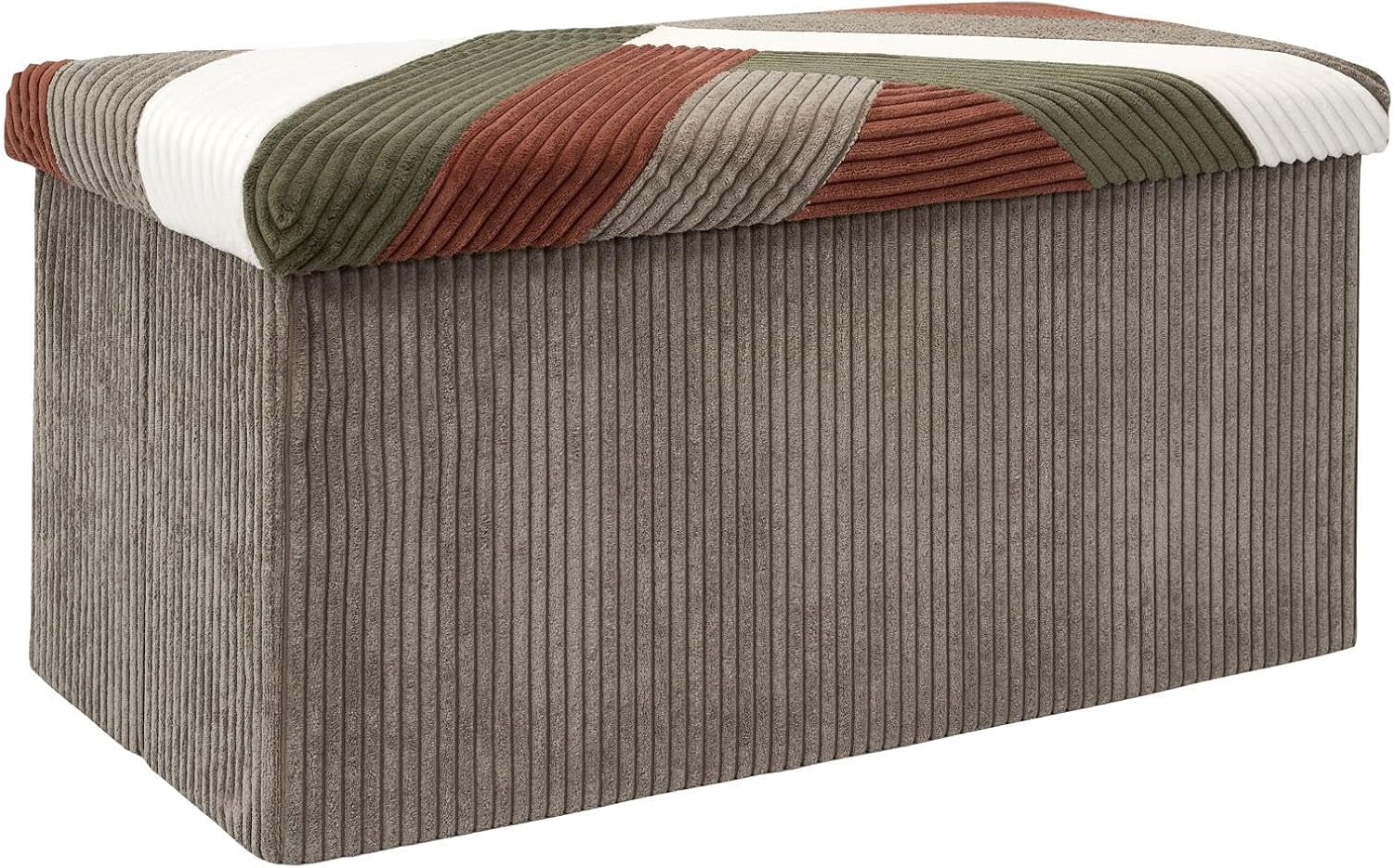 Home Deco Factory Panca Pieghevole Cotele Patchwork 76x38x38 cm - immagine 3