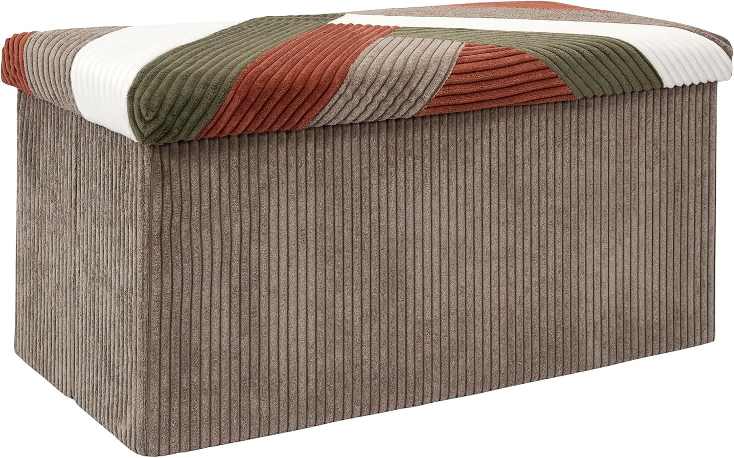 Home Deco Factory Panca Pieghevole Cotele Patchwork 76x38x38 cm - immagine 4