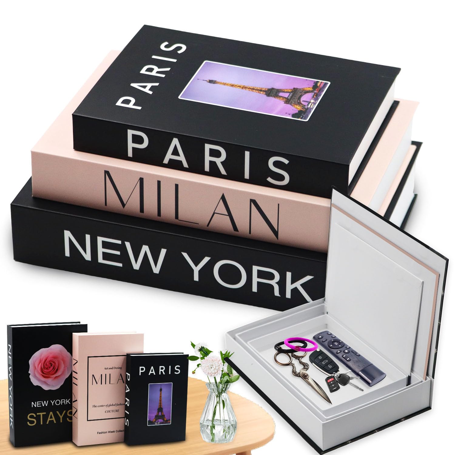 Libri Decorativi per Arredamento - Scatola Portaoggetti