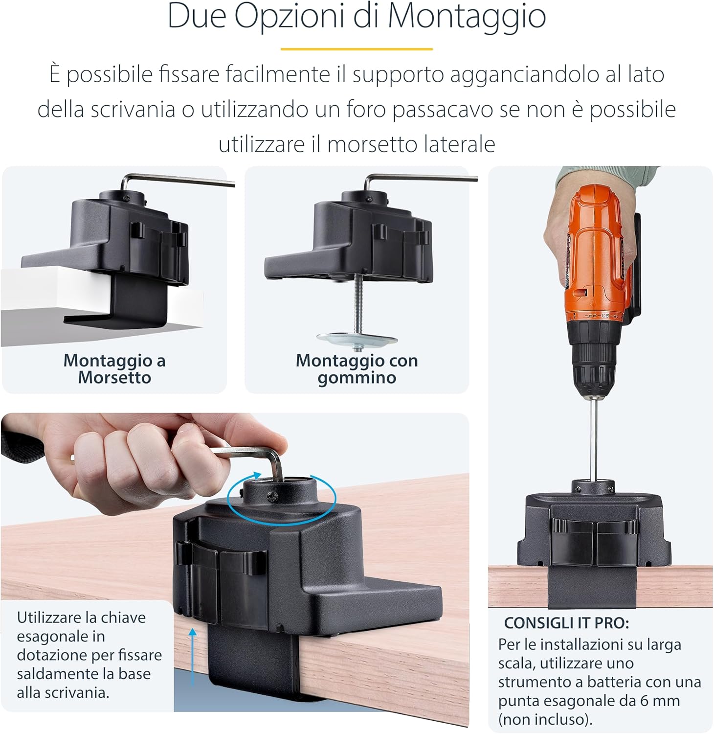 Startech.com Supporto per Tre Monitor 27″ - immagine 4