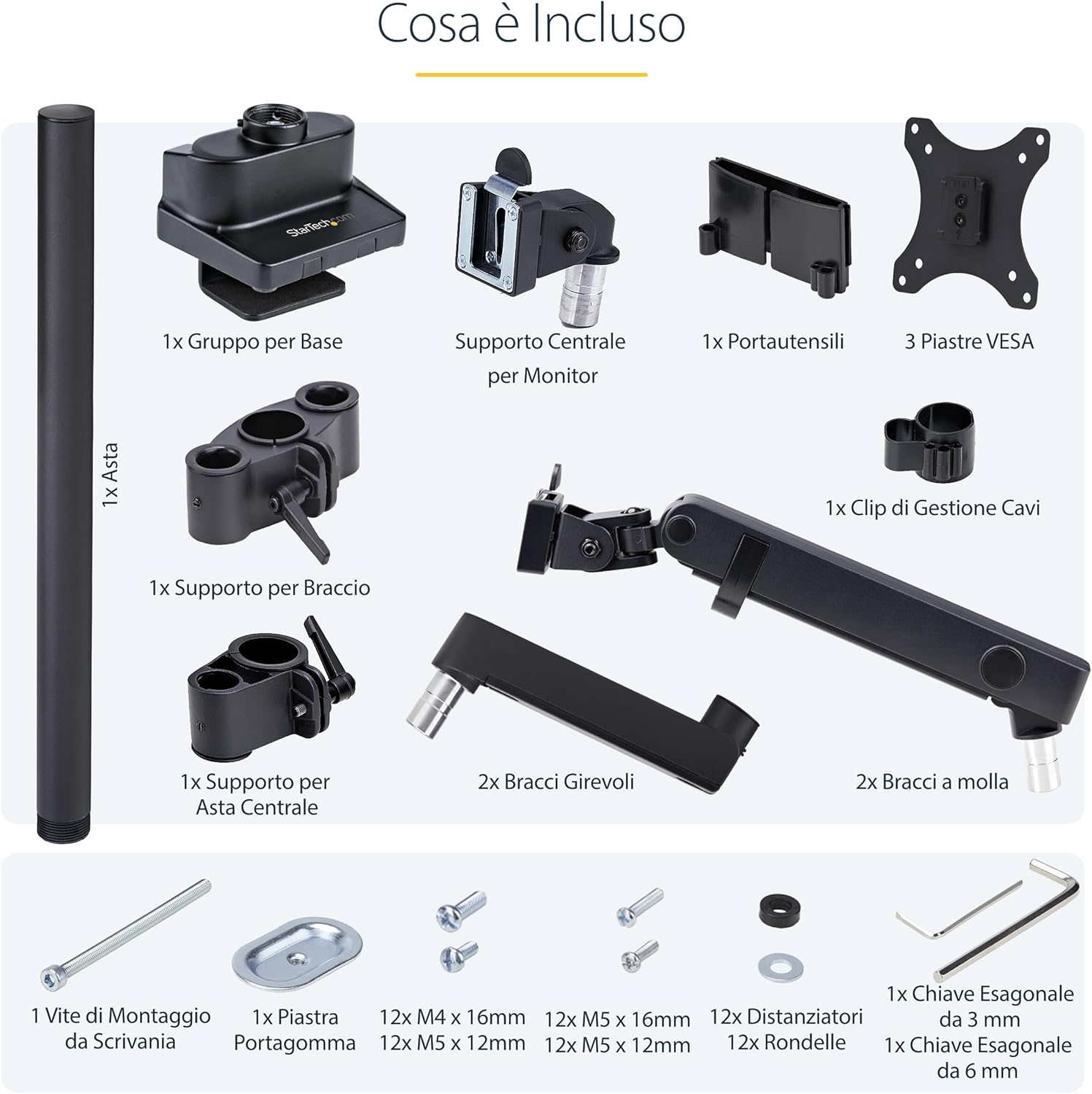 Startech.com Supporto per Tre Monitor 27″ - immagine 9