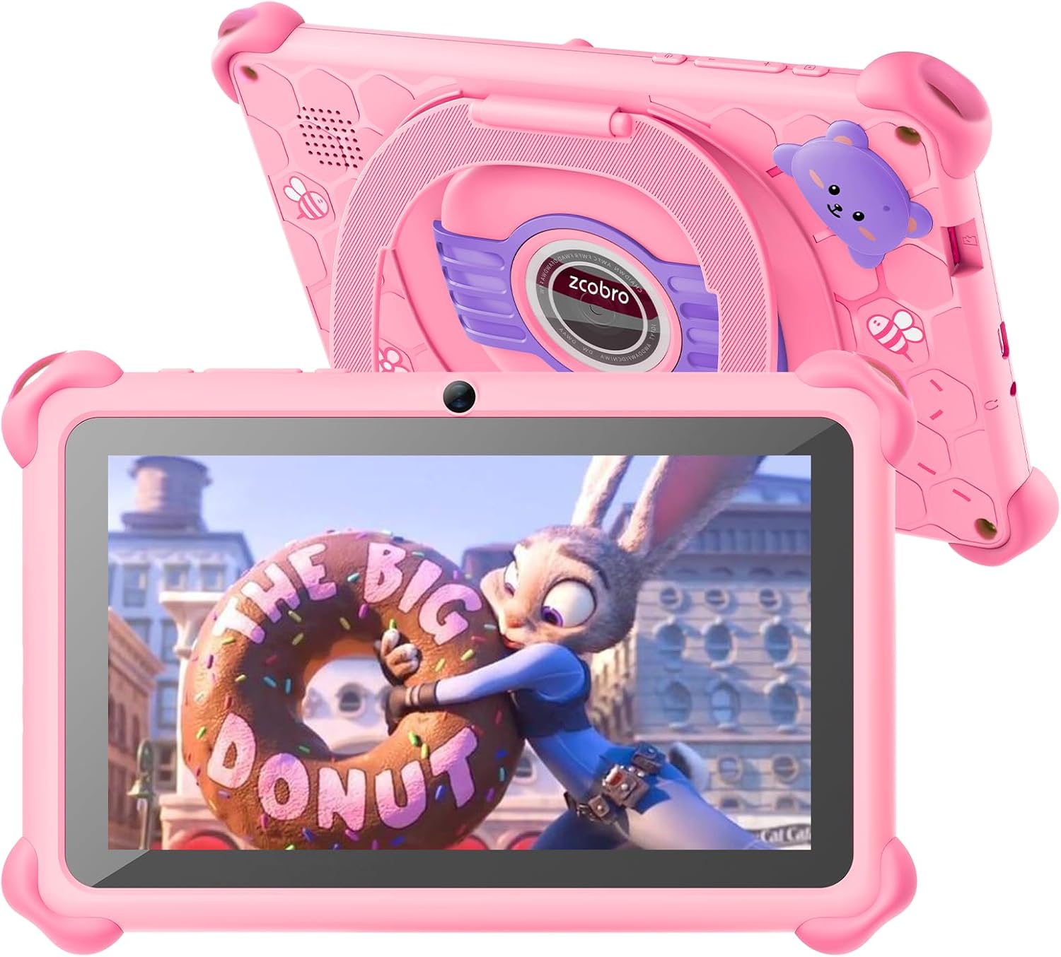 Tablet per Bambini con Custodia - Android Rosa - immagine 1