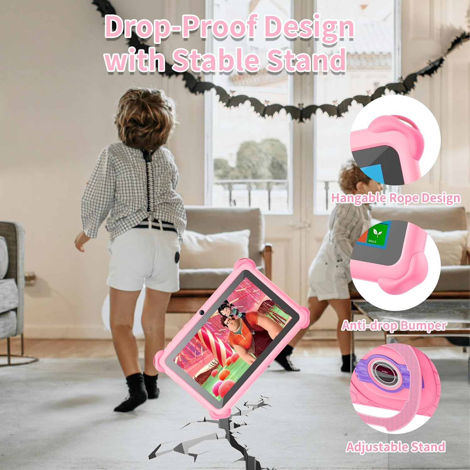 Tablet per Bambini con Custodia - Android Rosa - immagine 6