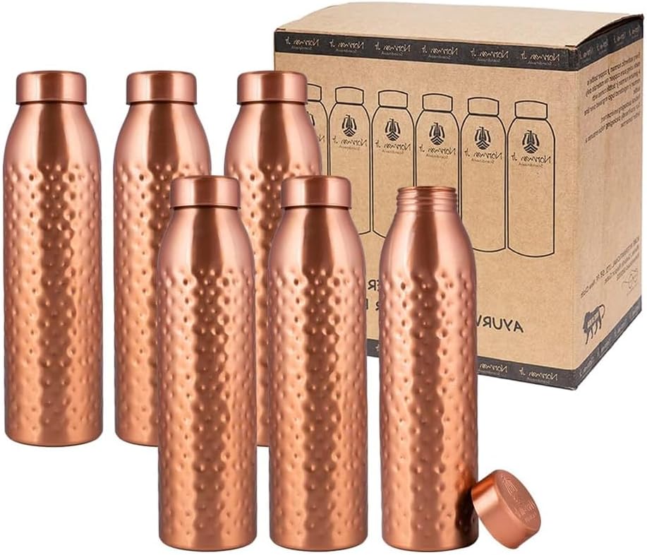 NORMAN JR Bottiglia d'Acqua in Rame Martellata 1L - immagine 1