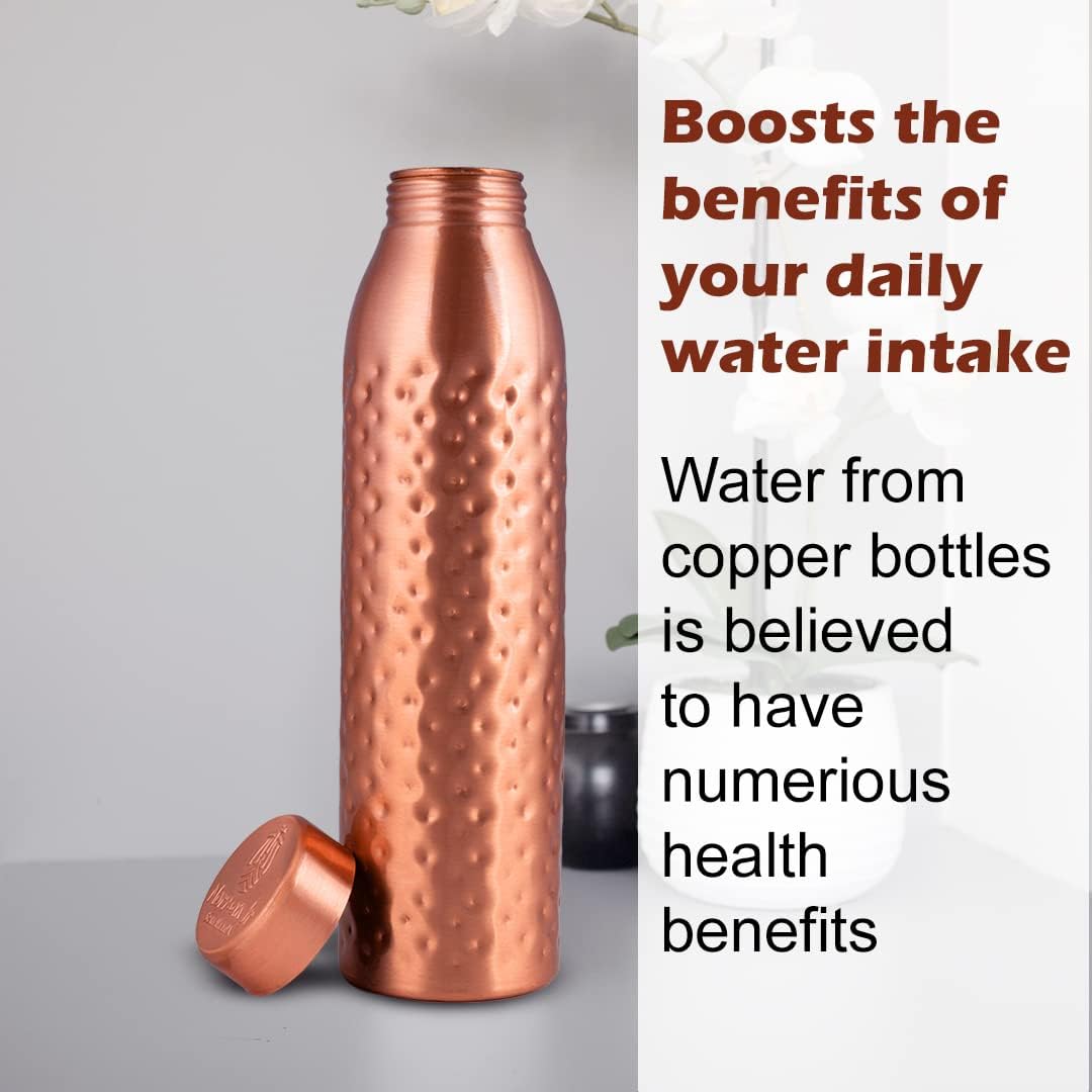 NORMAN JR Bottiglia d'Acqua in Rame Martellata 1L - immagine 3